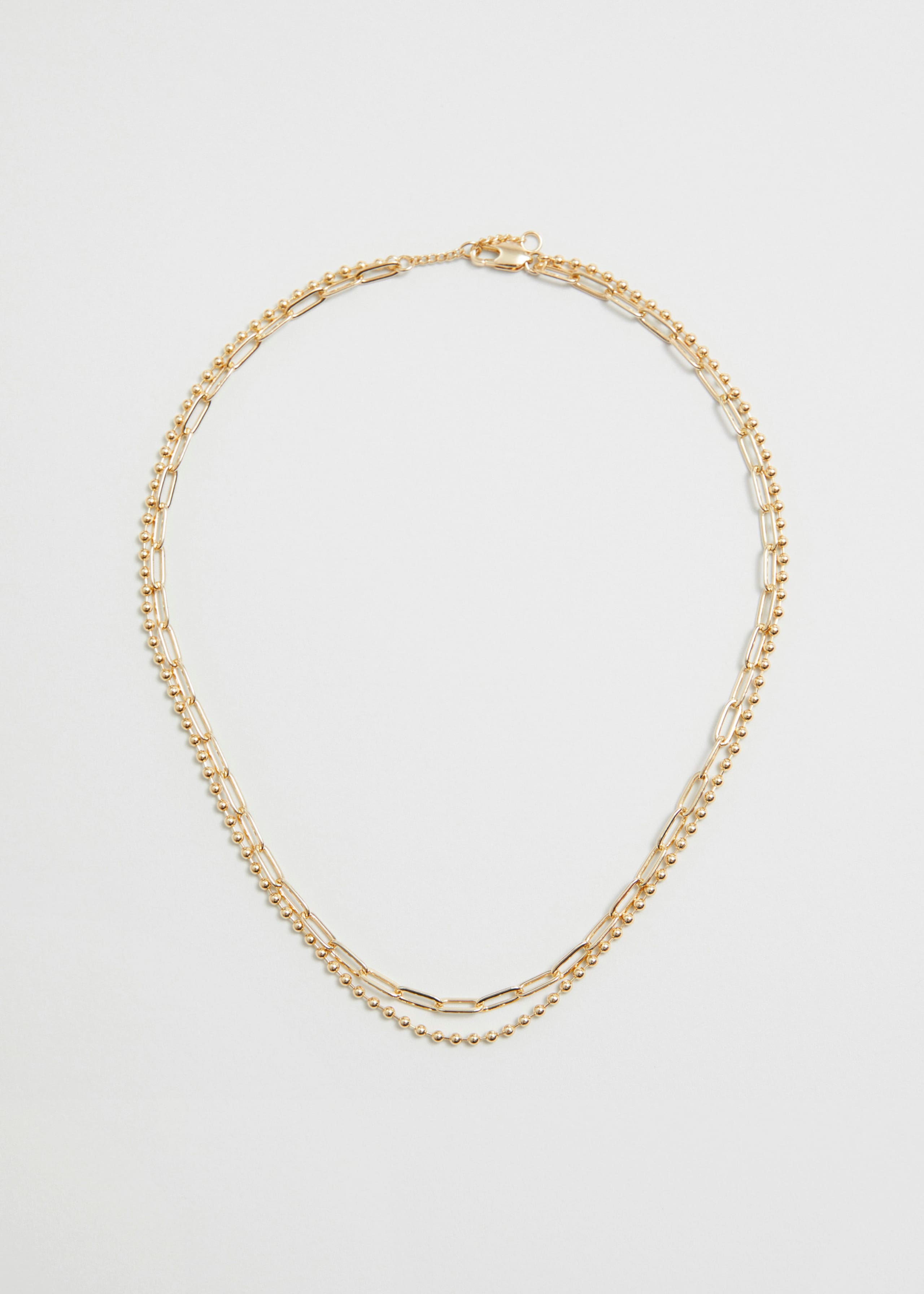 Collier à chaîne double - Doré - Still Life