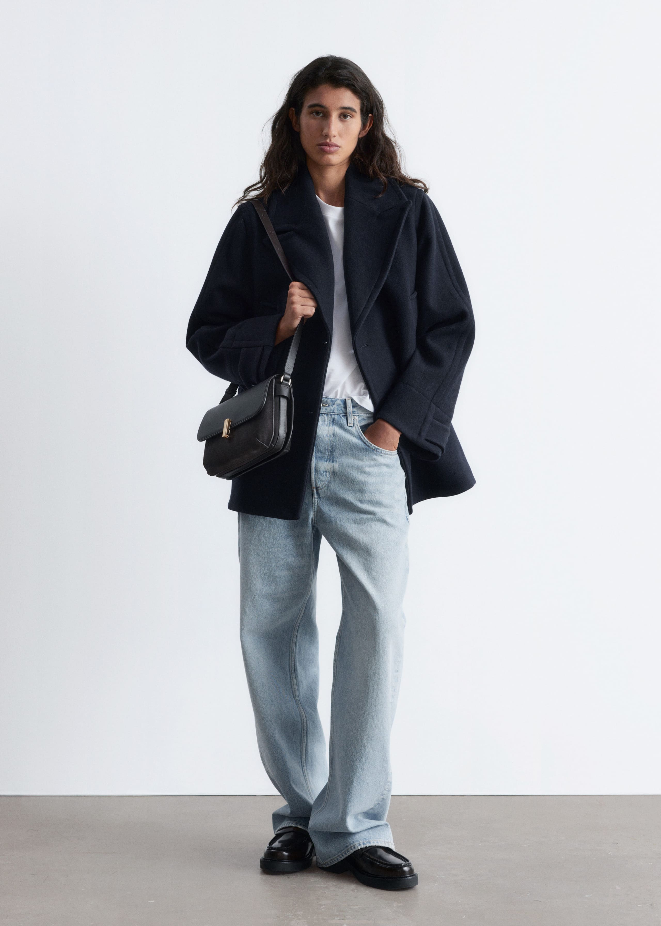 Image of Tailored Wool Pea Coat