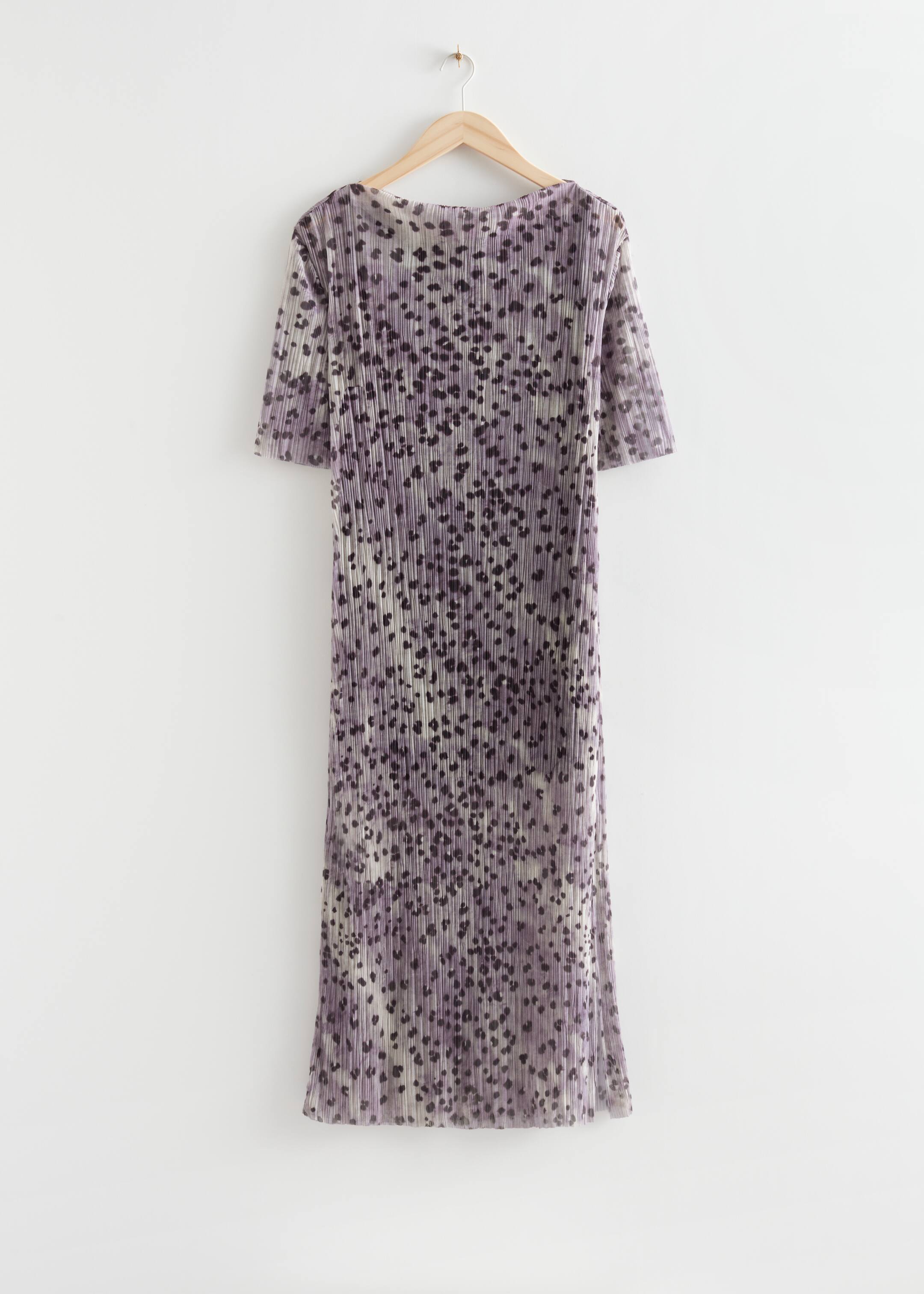 View larger image: Printed Laser Cut Midi Dress - Grey Leopard Print - Ladies | H&M GB 1