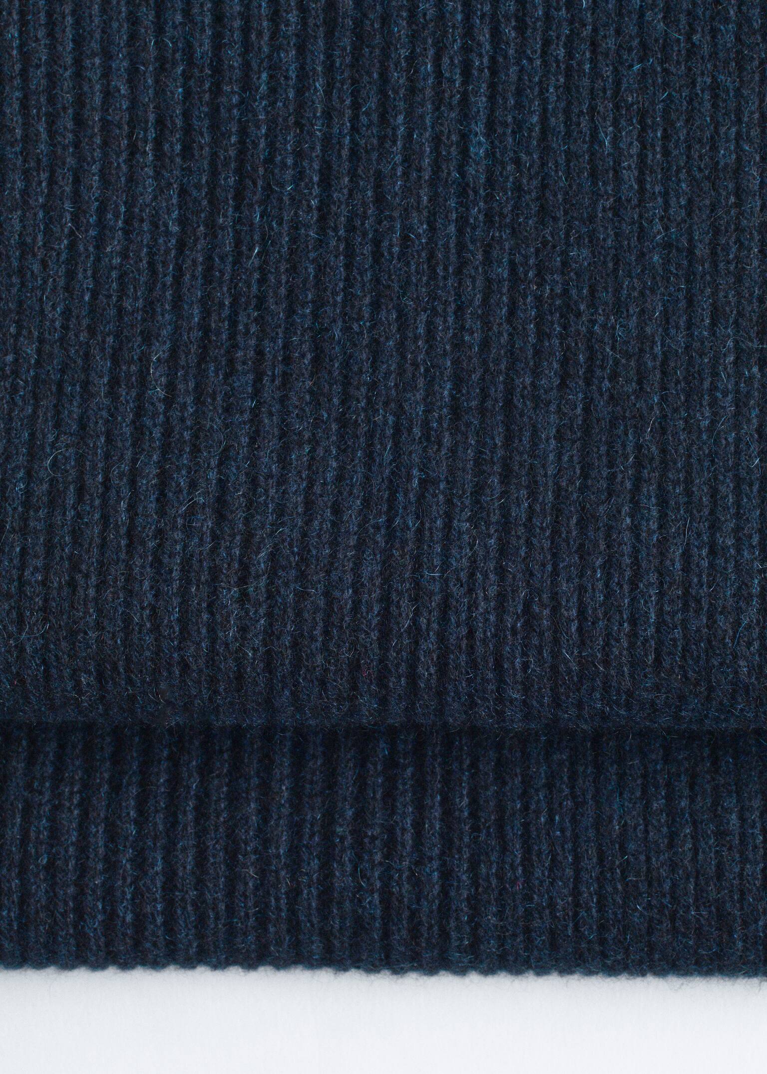 Cashmere Knit Scarf - Bleumarin/Mole/Crem - 2