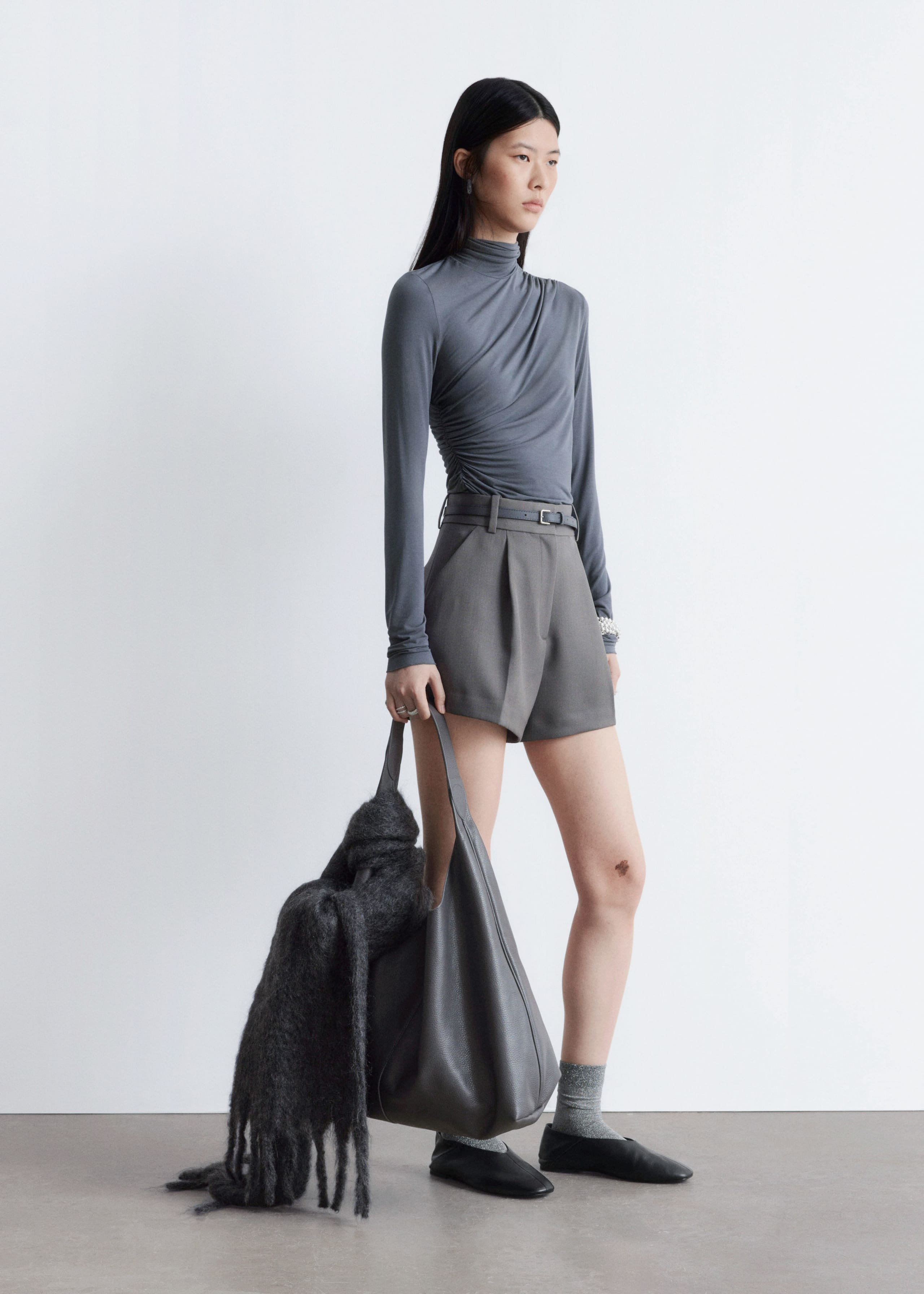 Image of Drapiertes Rollkragenoberteil