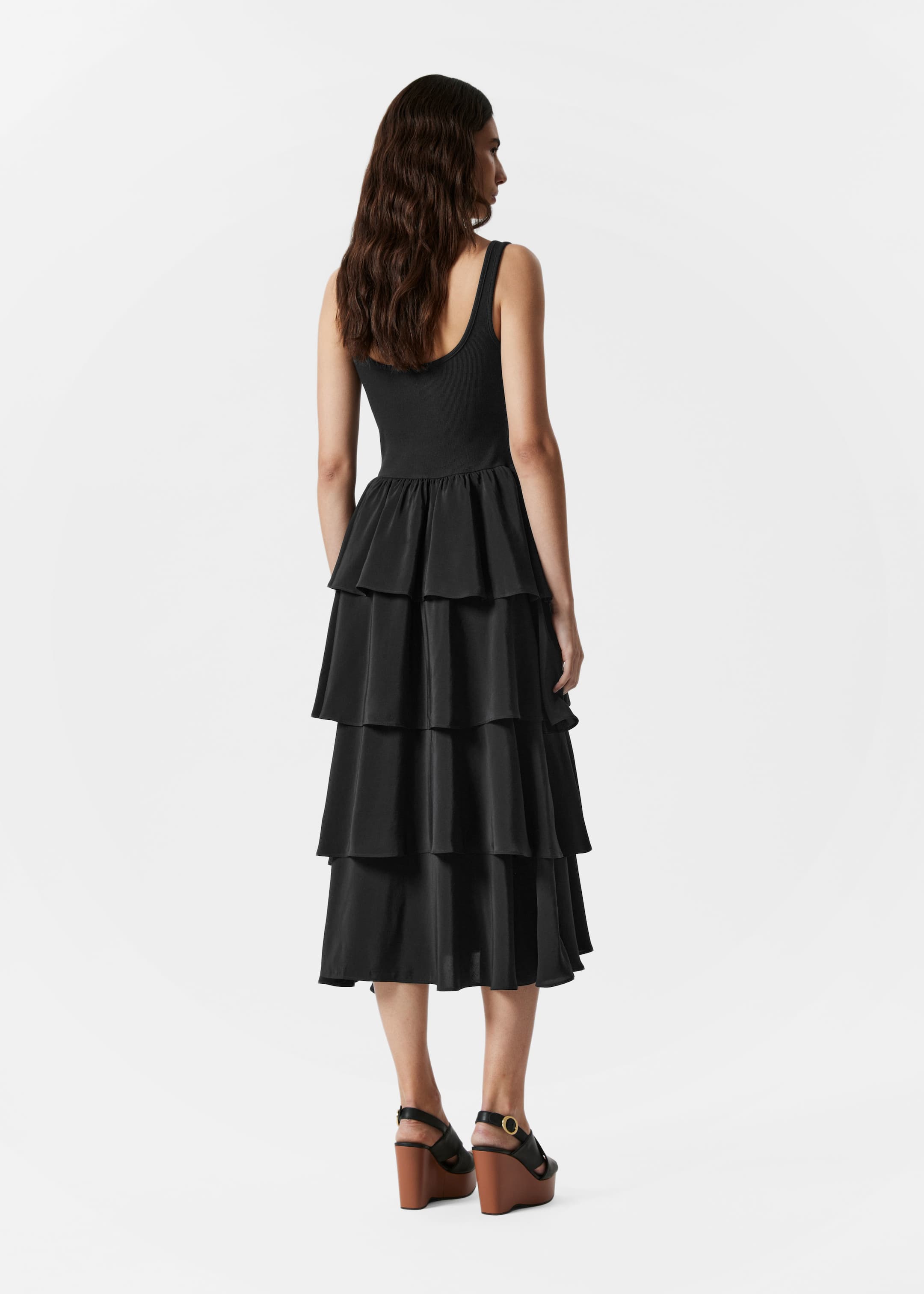 Grotere afbeelding bekijken: Midi-jurk met ruches - Black - DAMES | H&M BE 3