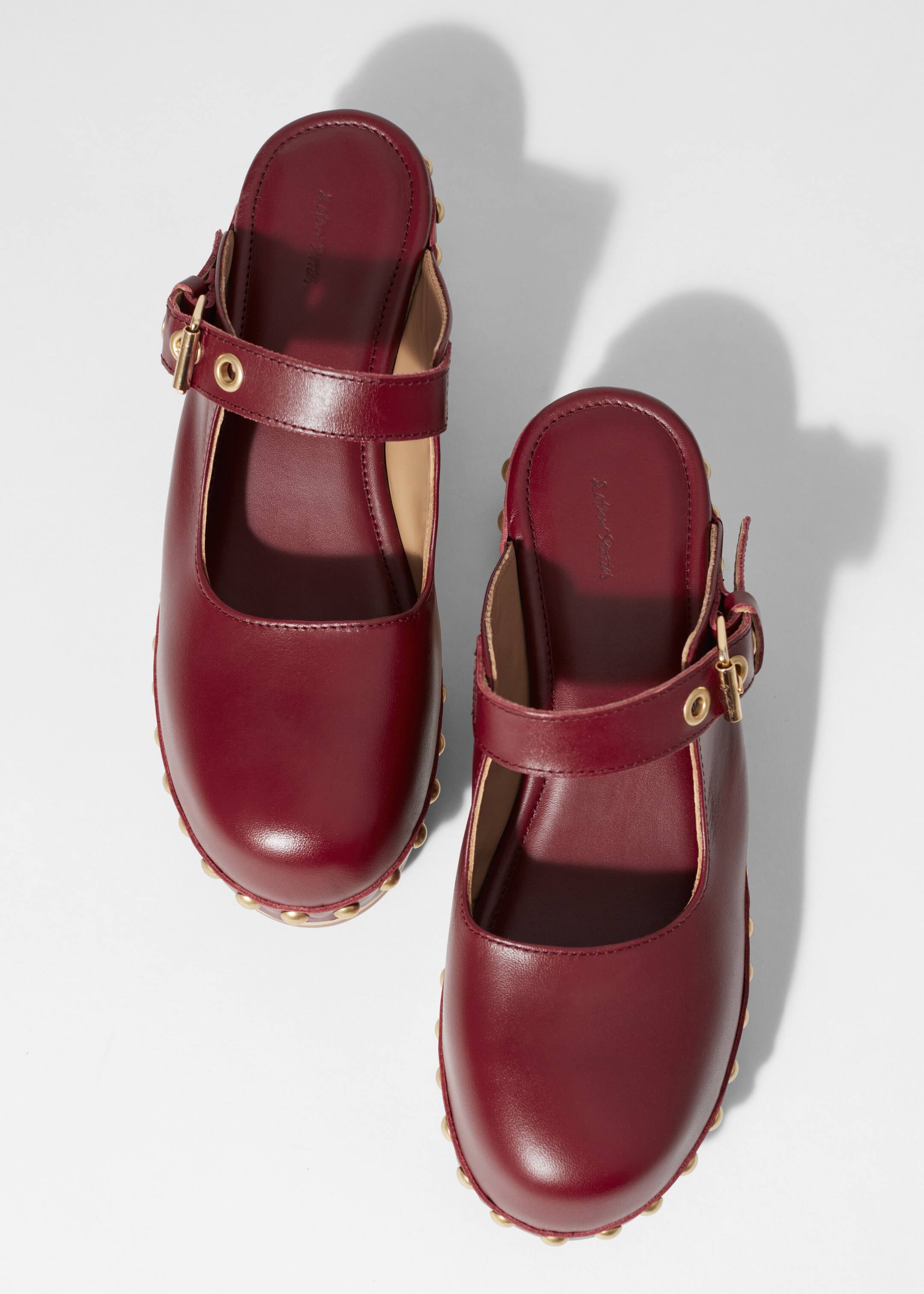 Agrandir l'image: Mules style babies en cuir - Bordeaux - FEMME | H&M FR 6