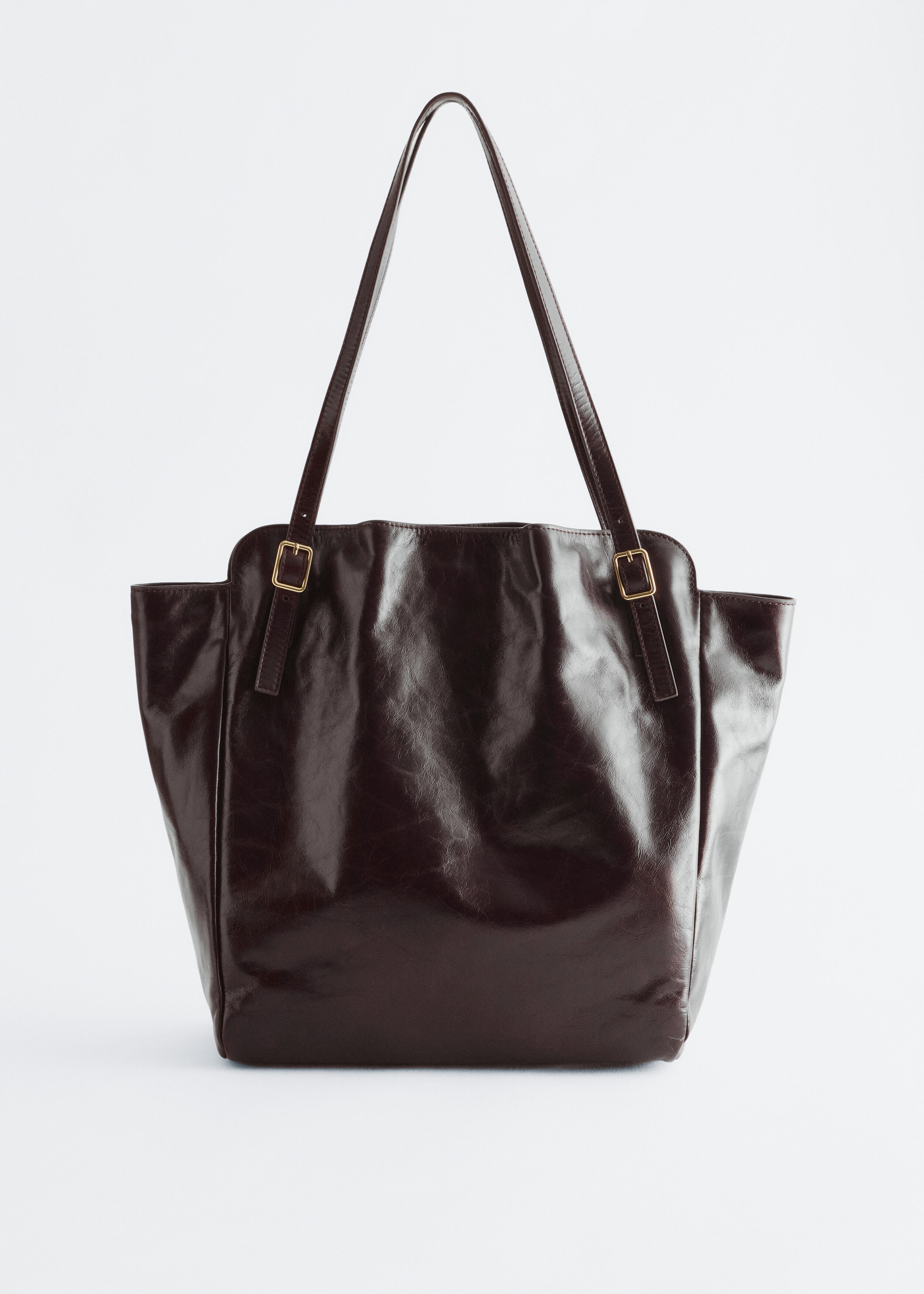 Buckle-Strap Leather Tote by & Other Stories