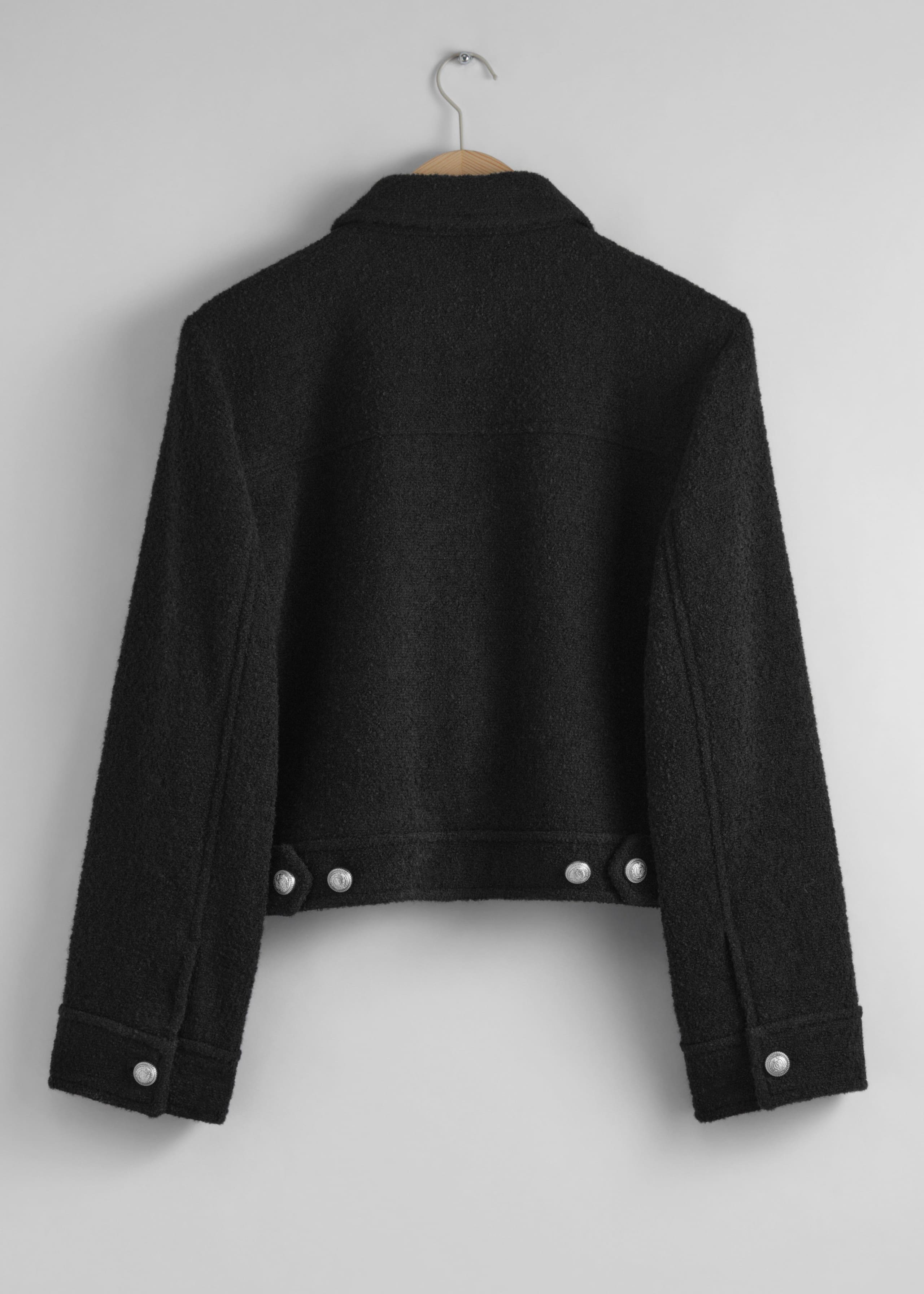 Veste bouclée boutonnée - Noir - Still Life