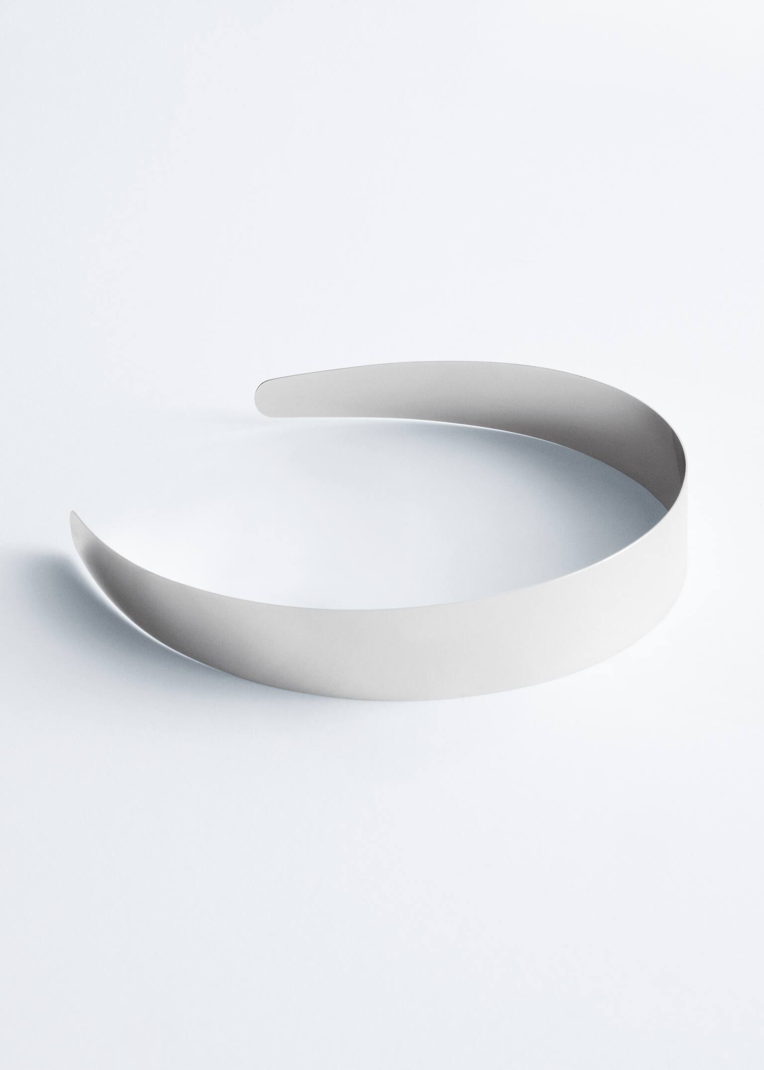 Błyszcząca metaliczna opaska na głowę - Srebrny - 2