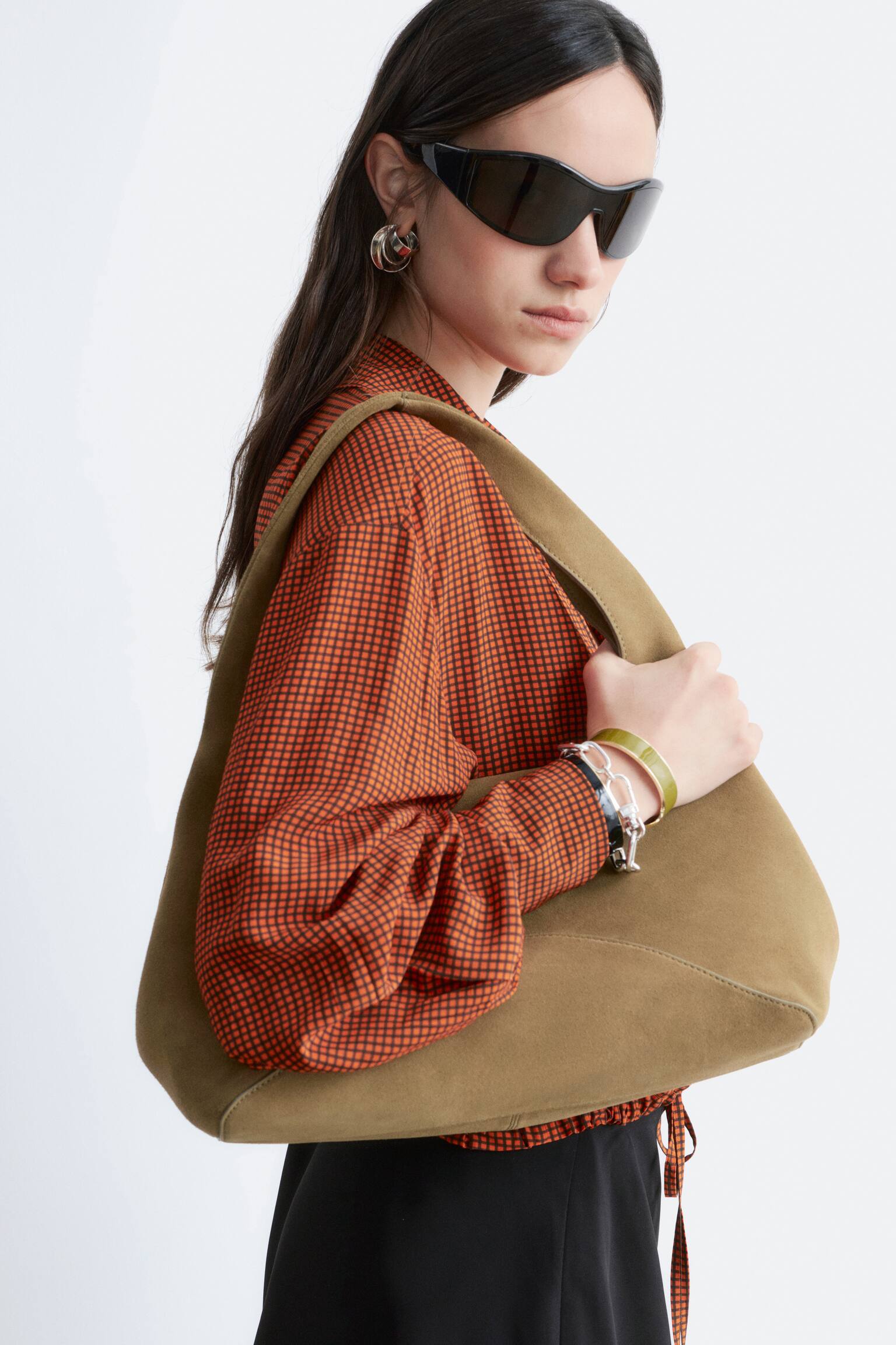 Hemd mit Kordelzug - Orange/Kariert - 3