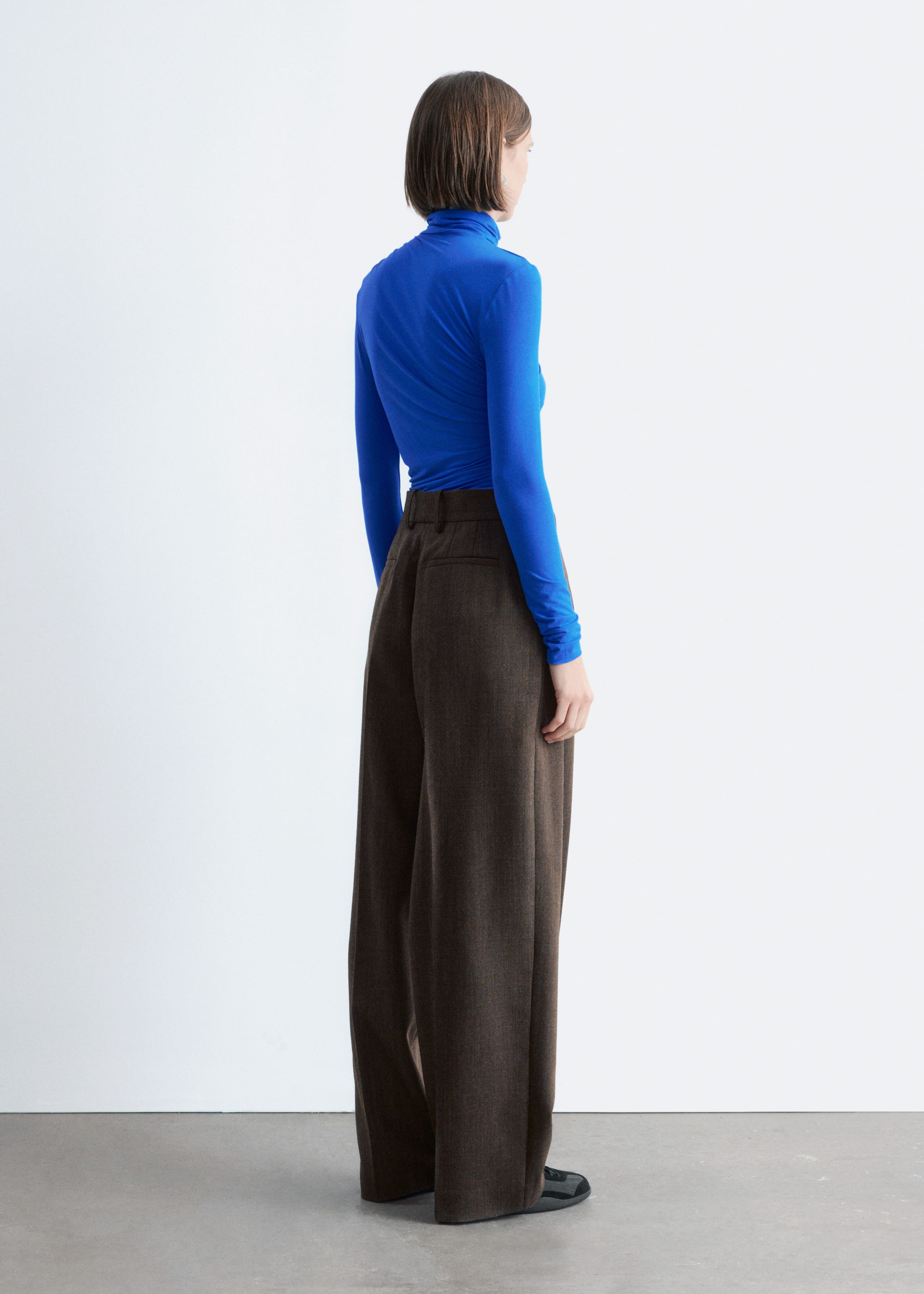 Image of Draped Turtleneck Top