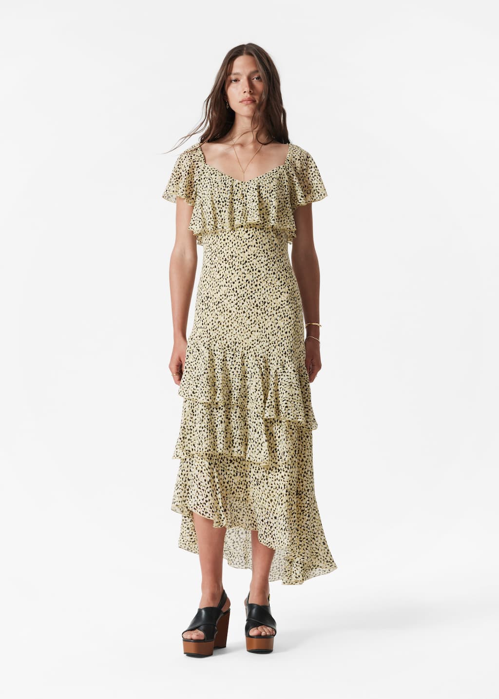 Image of Robe longue à volants