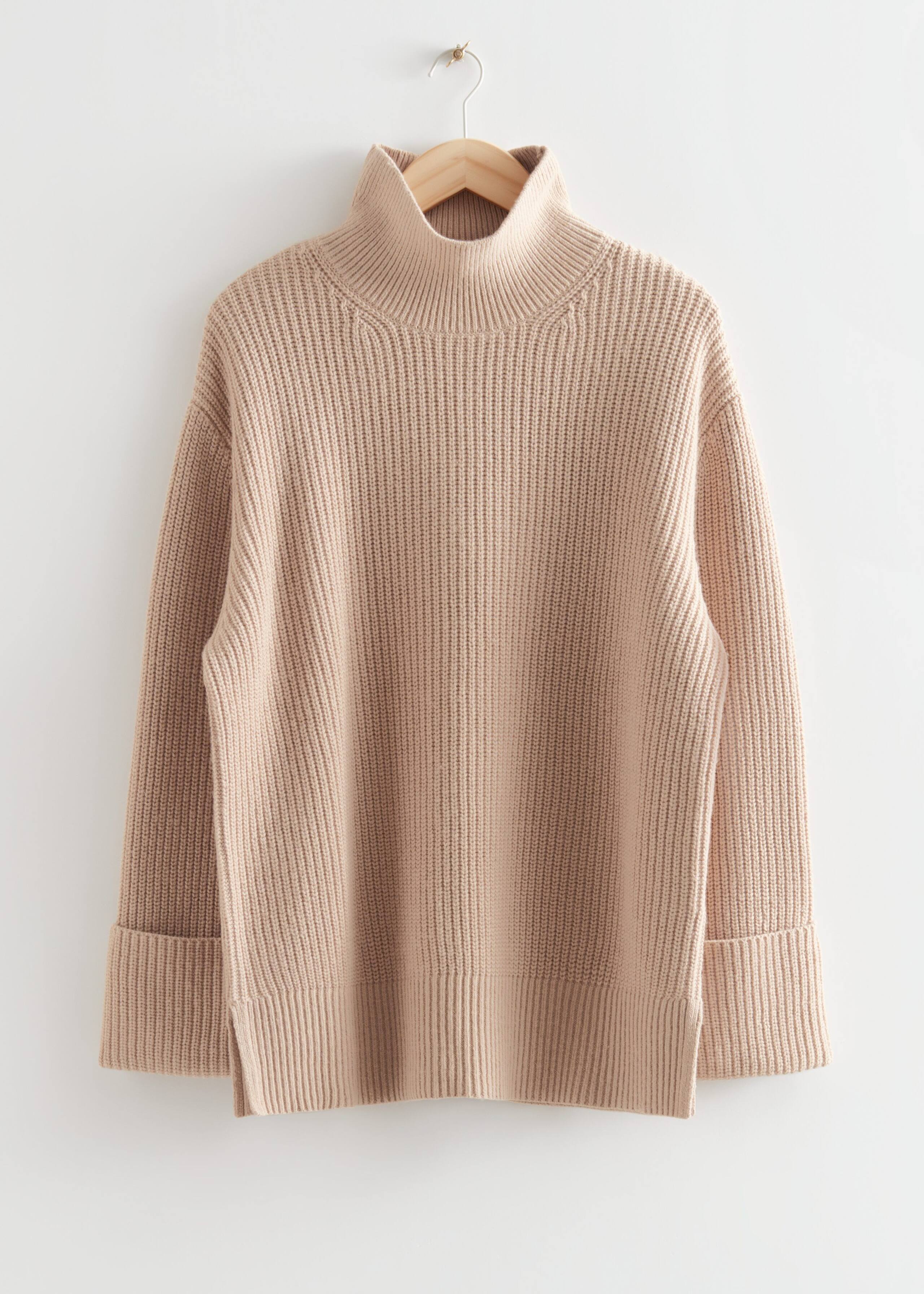 OversizedTurtleneckKnitJumper - Orange - Bodegón
