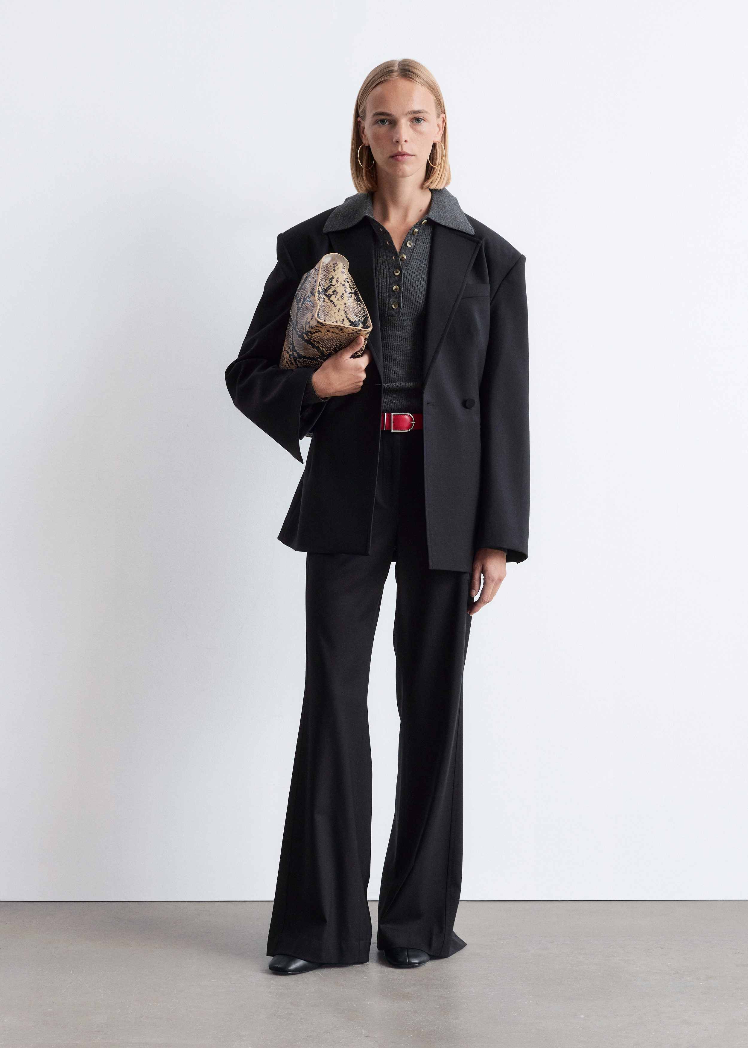 【MEAMS +】4B Double Breasted Blazer Wool Maison Margiela four-stitch Wool Blazer | Black | FARFETCH