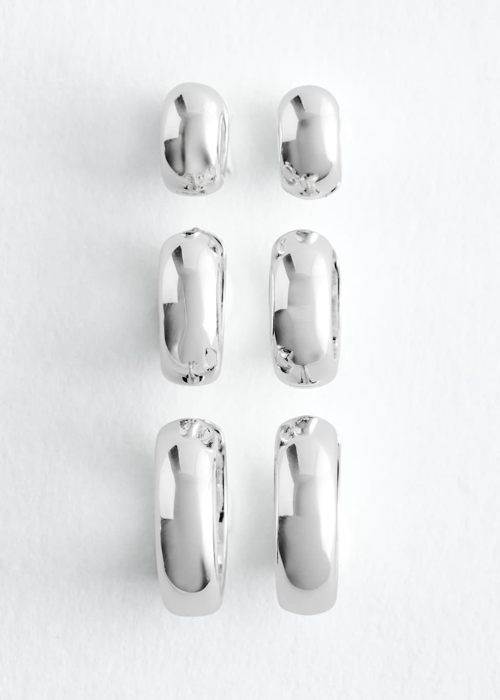 Chunky Hoop Set - Silver - Still Life