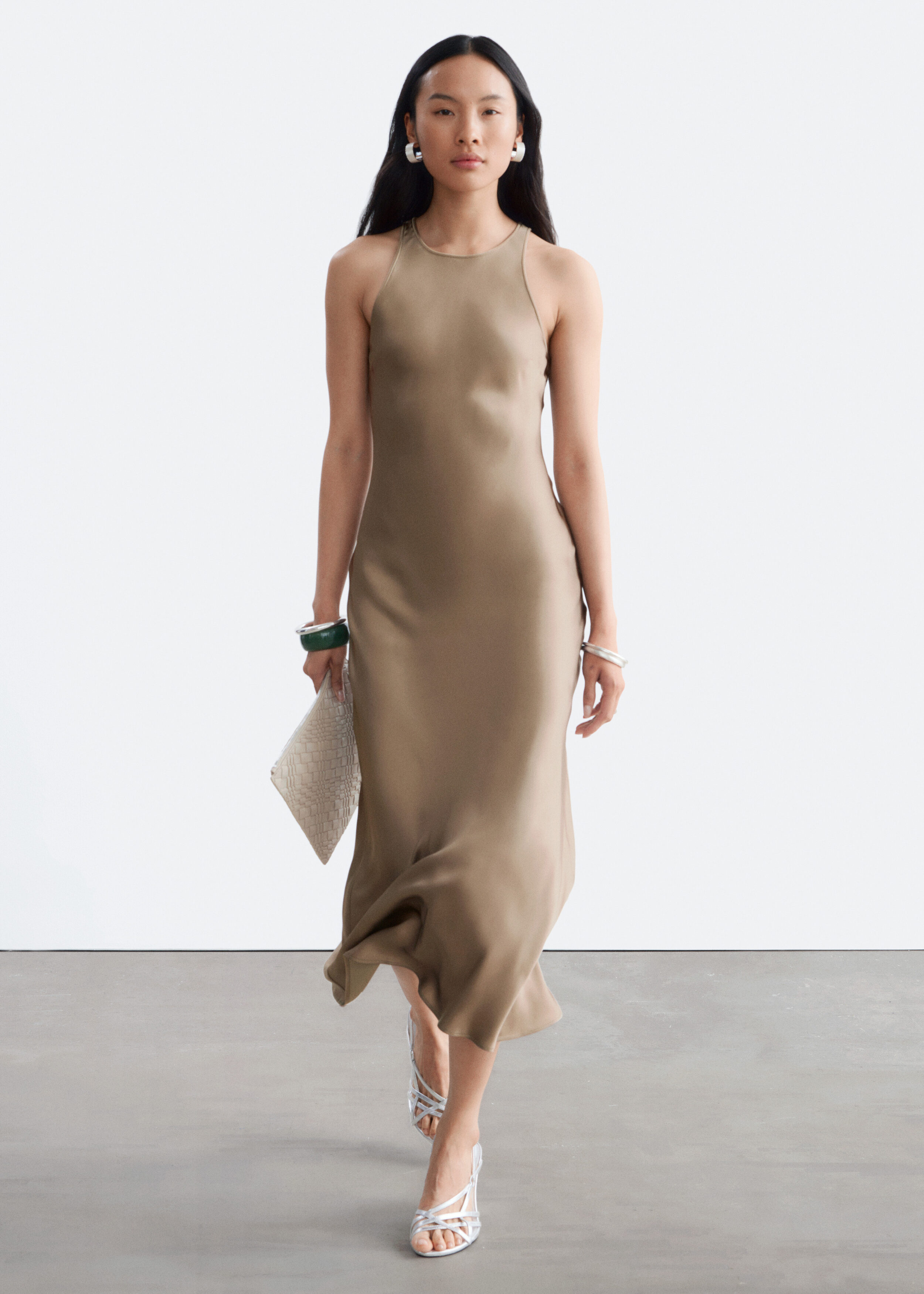 Sleeveless Satin Midi Dress by & Other Stories