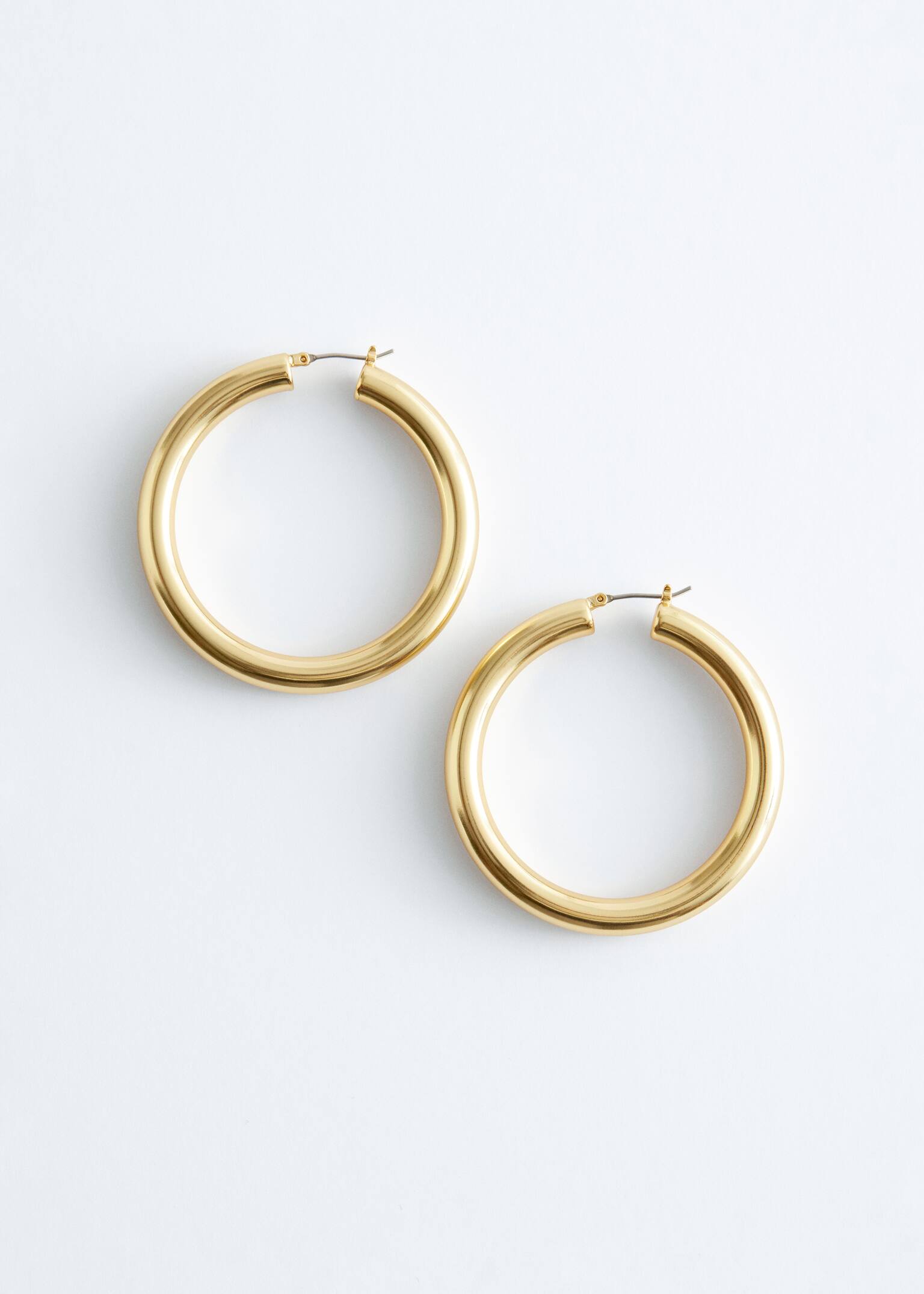 Chunky Hoop Earrings - Gold/Silver - 2