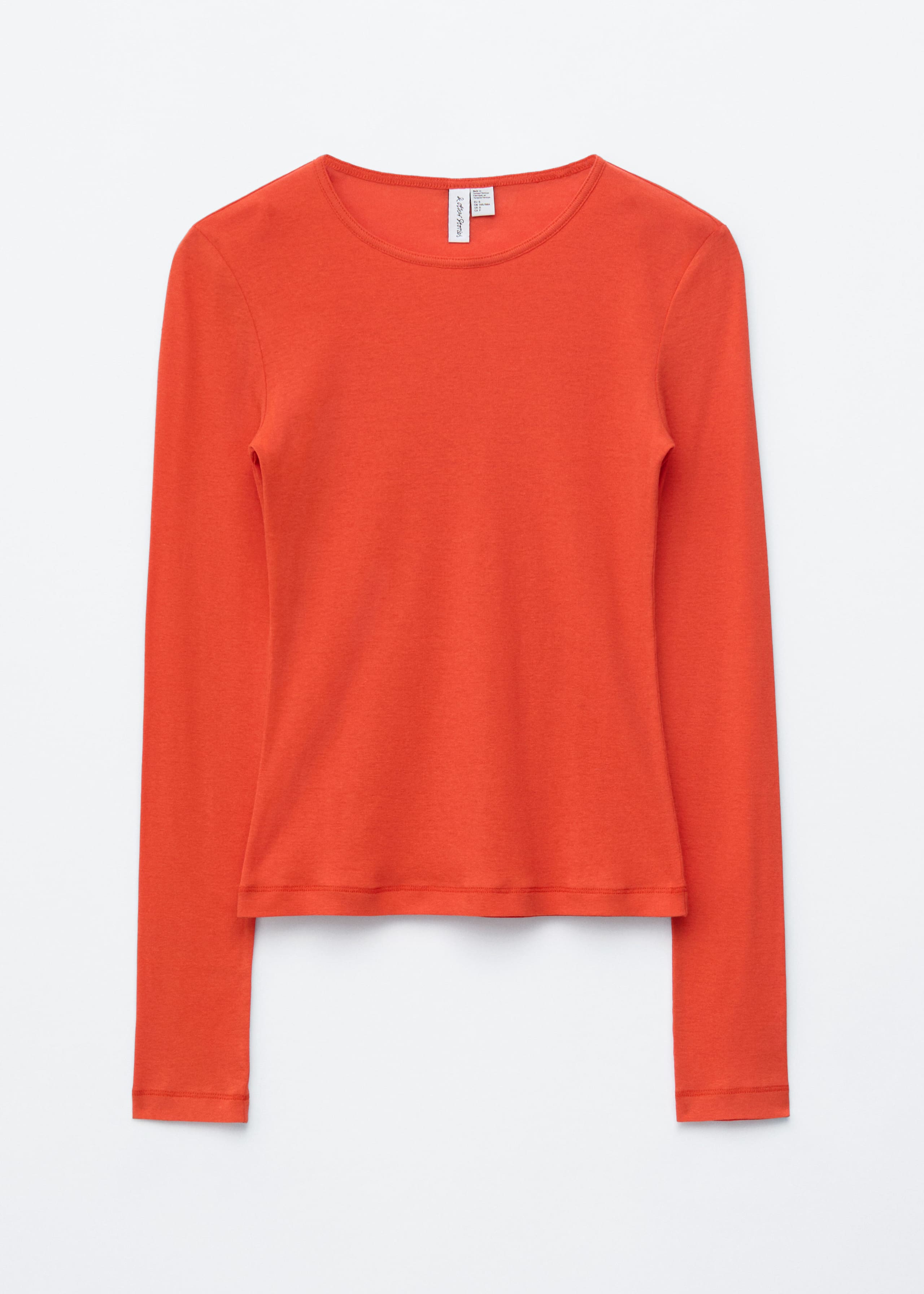 Image of Long-Sleeve Cotton Top