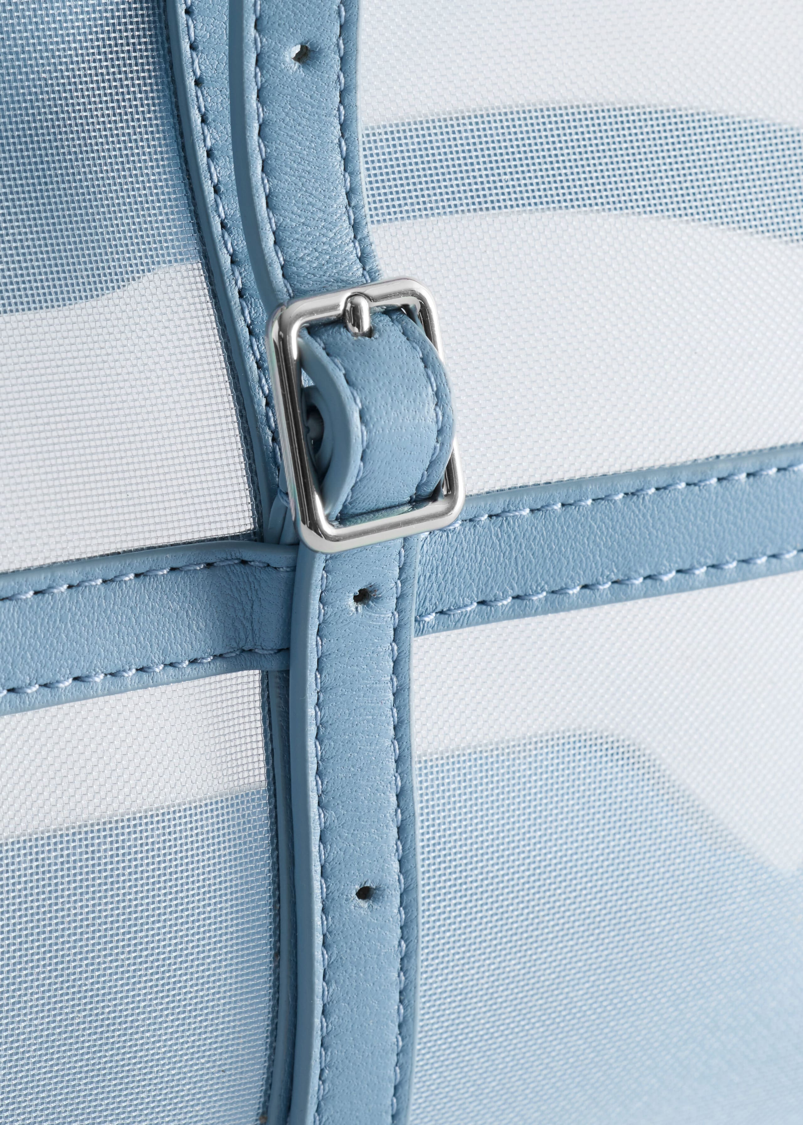 Leather-Trimmed Canvas Tote Bag - {{variantName}} - Descriptive Detail