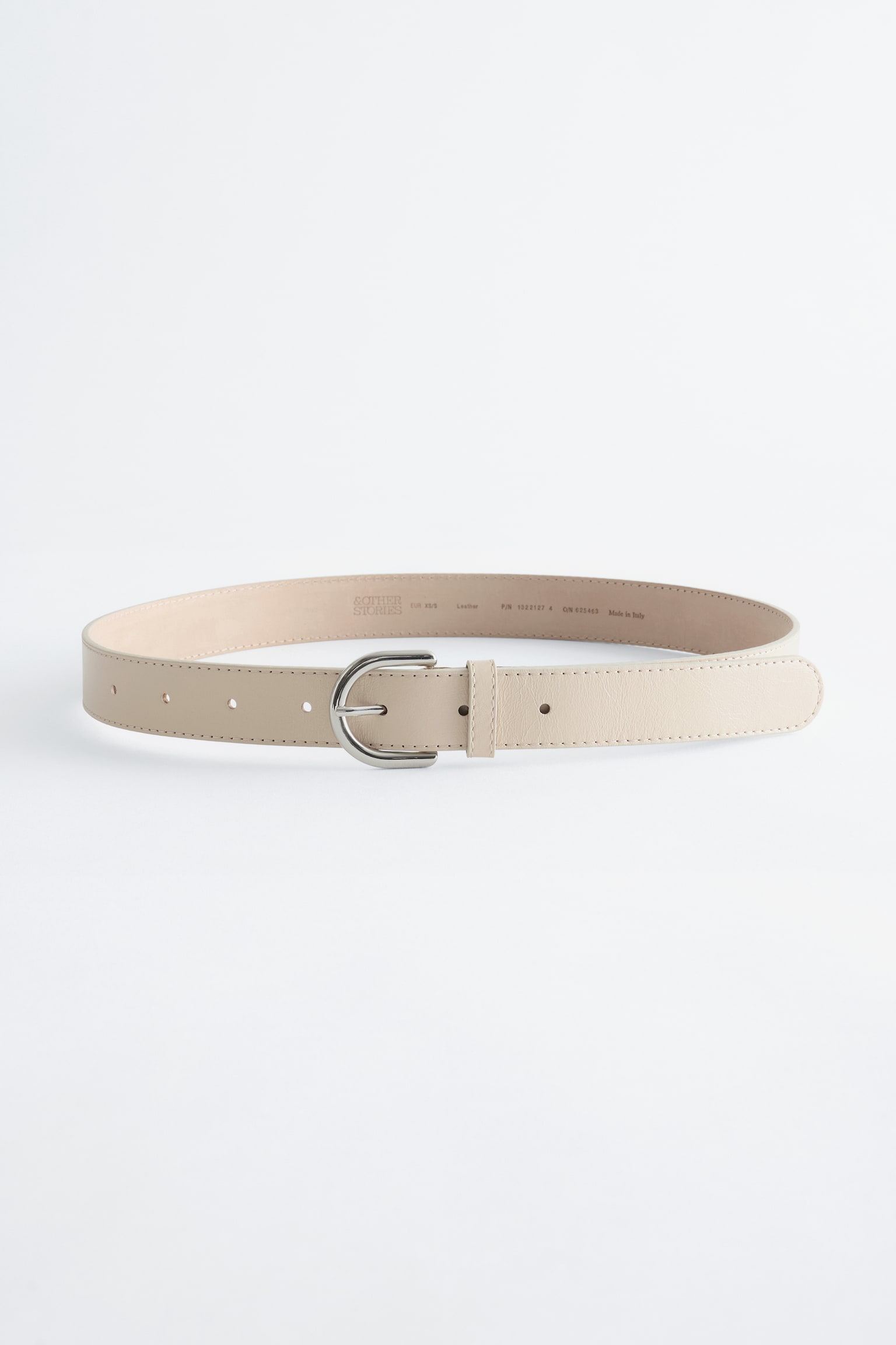 Cintura in pelle classica - Beige