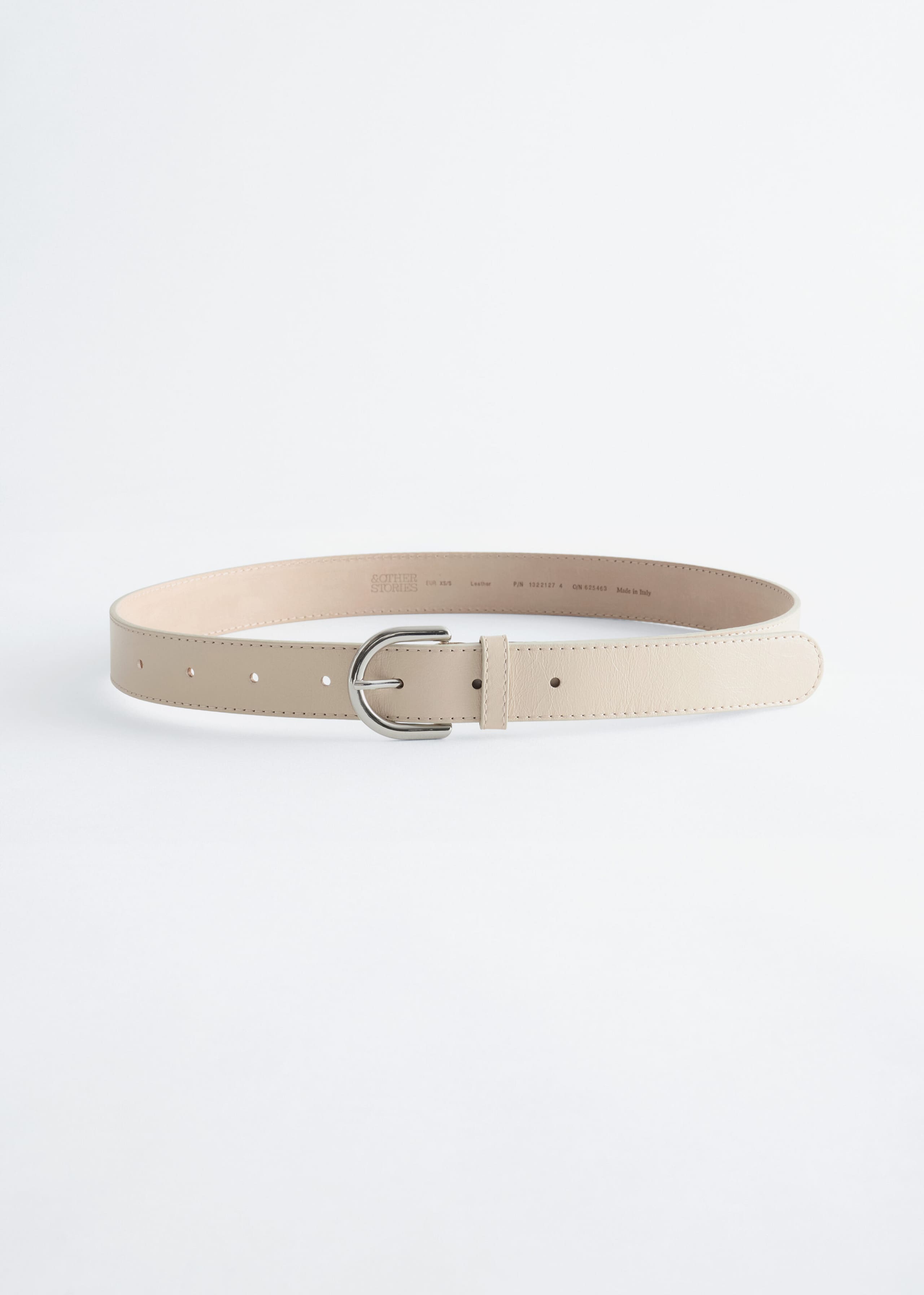 Cinturón de piel clásico - Beige - Bodegón