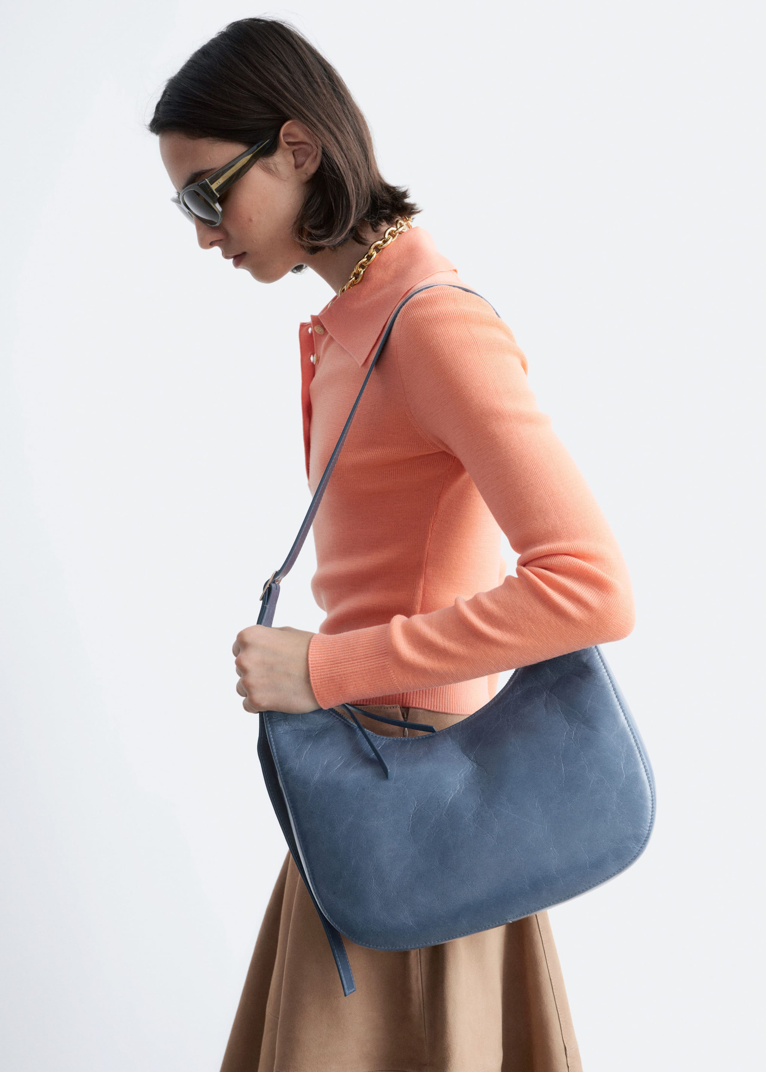 Image of Rib-Knit Merino Wool Polo Top