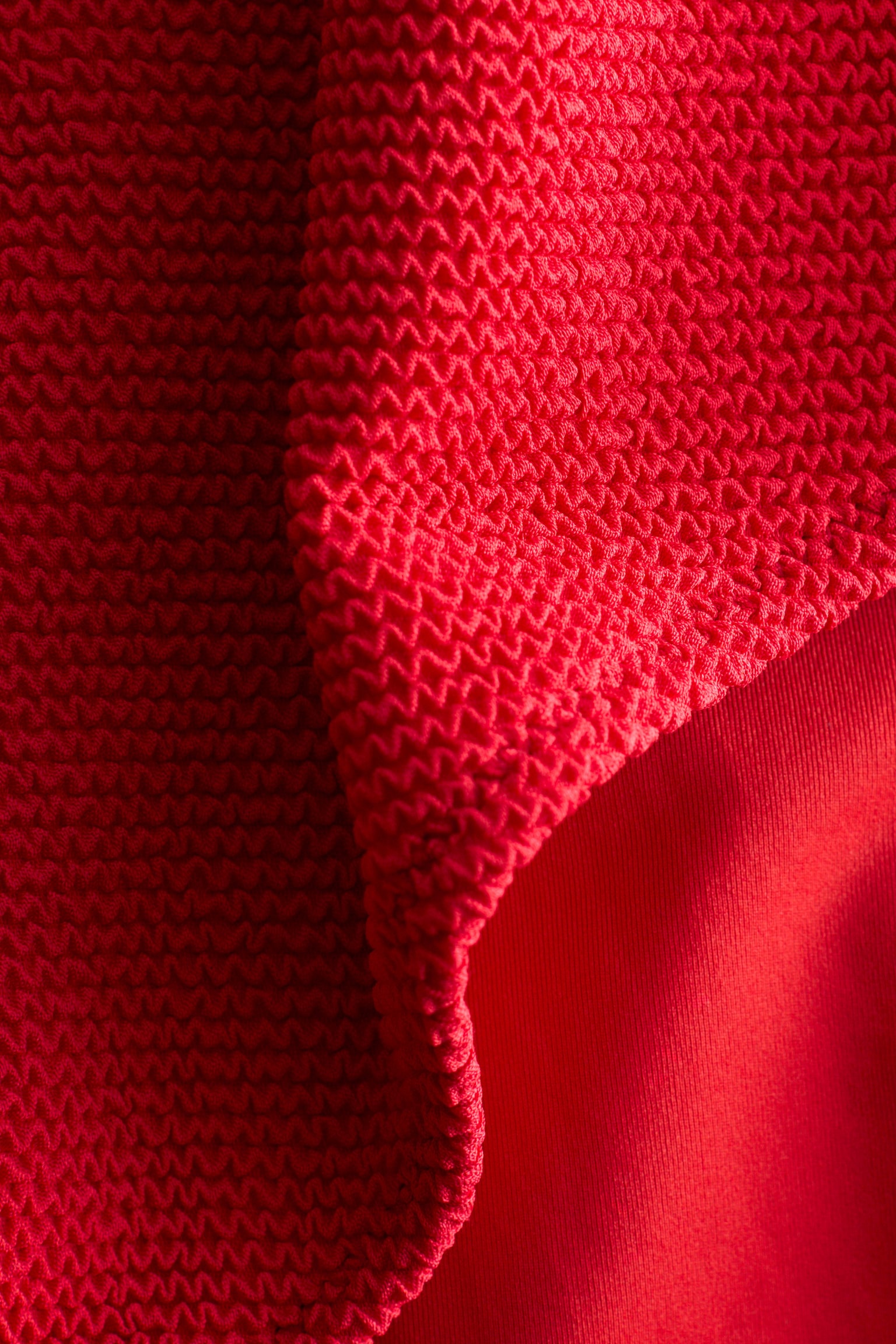 Maillot de bain texturé à nouer-Rouge - 4