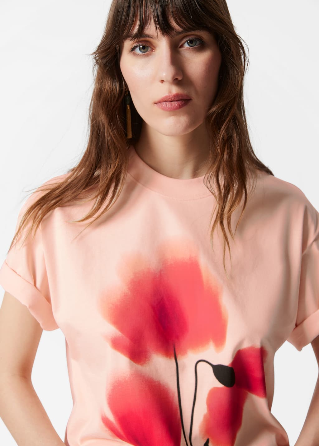 Camiseta de punto con estampado - Estampado beige - Lookbook