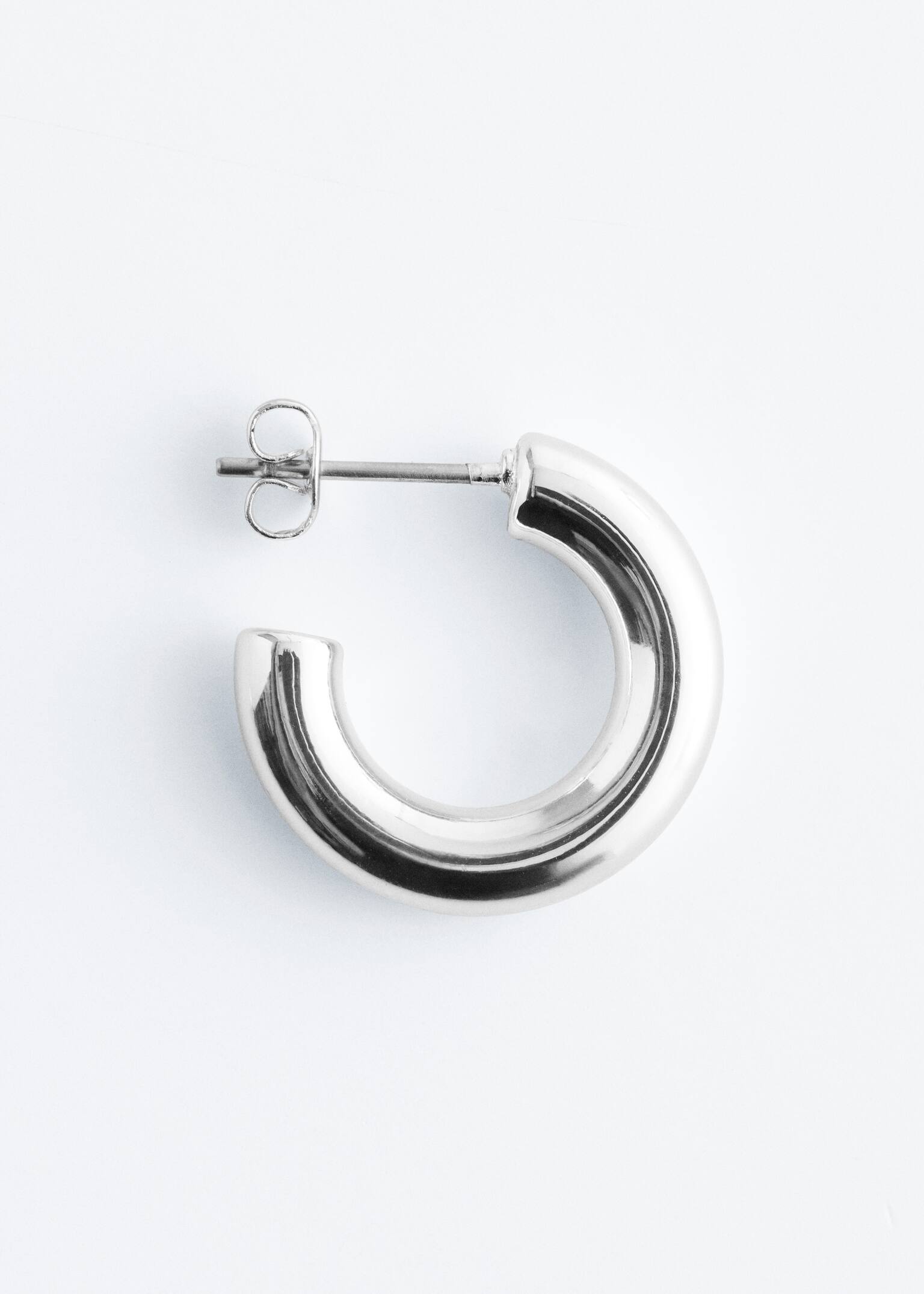 Chunky Hoop Earrings Set - Silver/Gold - 4