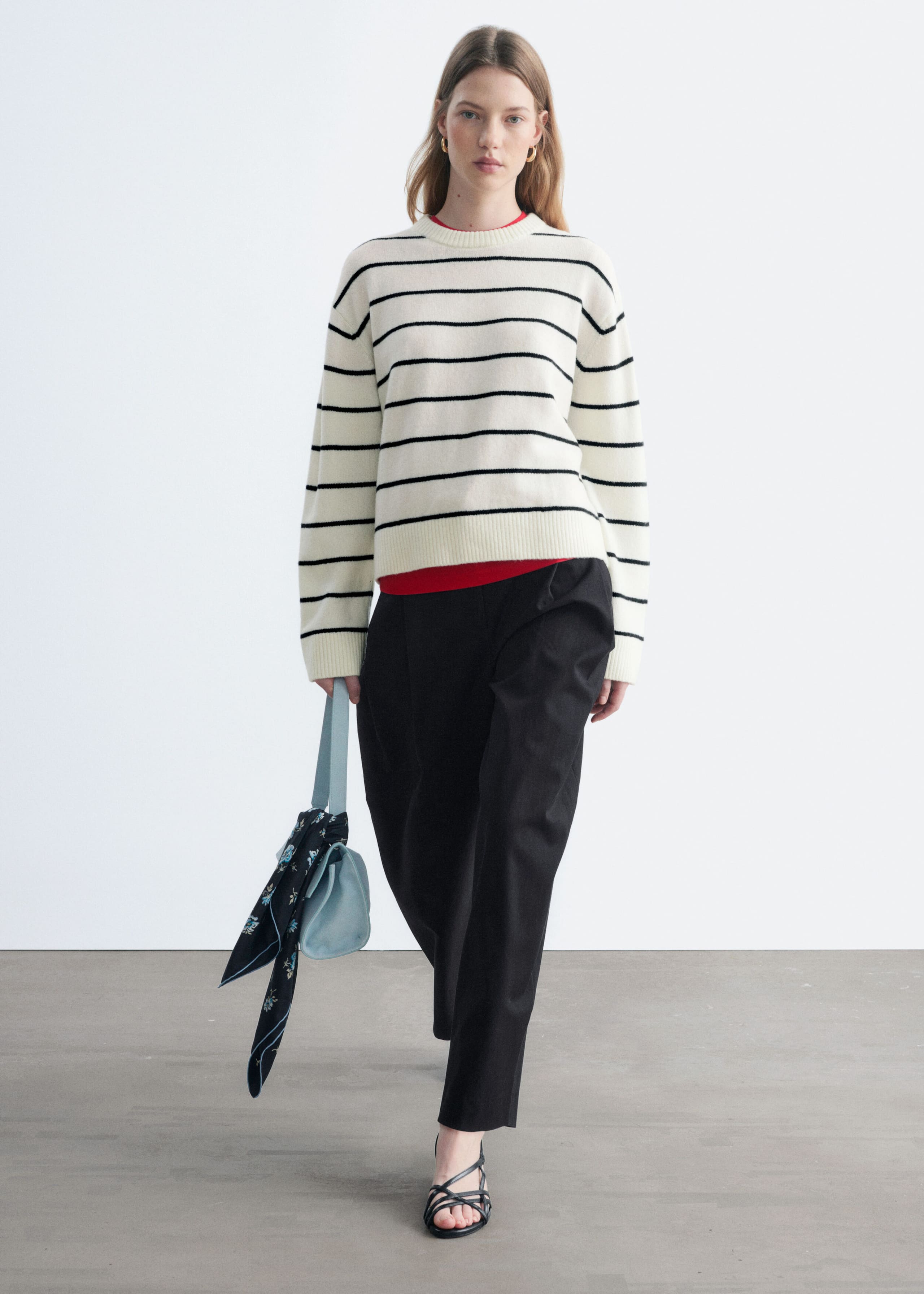 Boxy Knit Jumper - Dark Brown - Lookbook