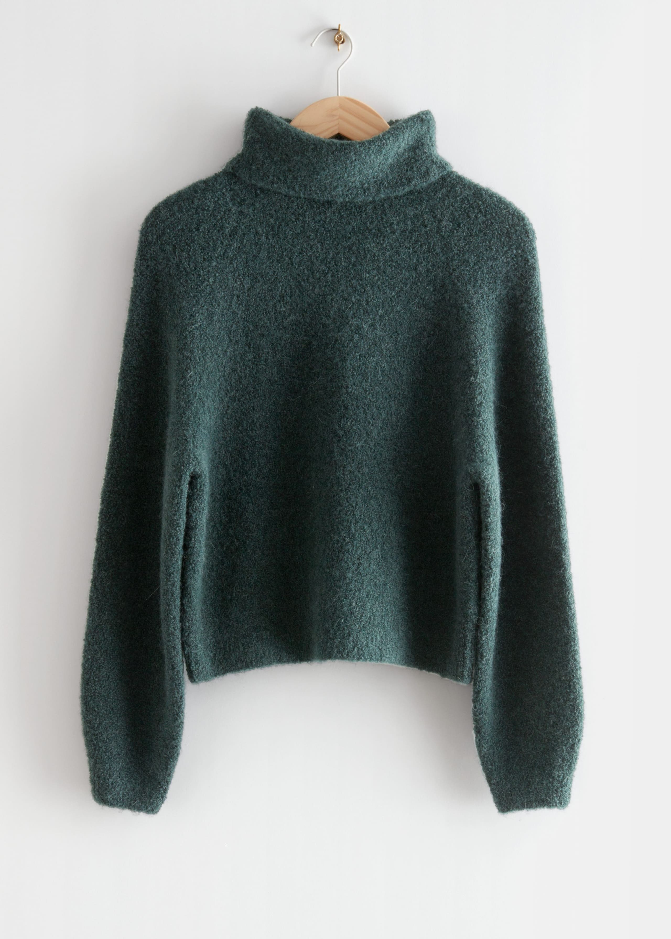 Alpaca Turtleneck Sweater - White - Bodegón
