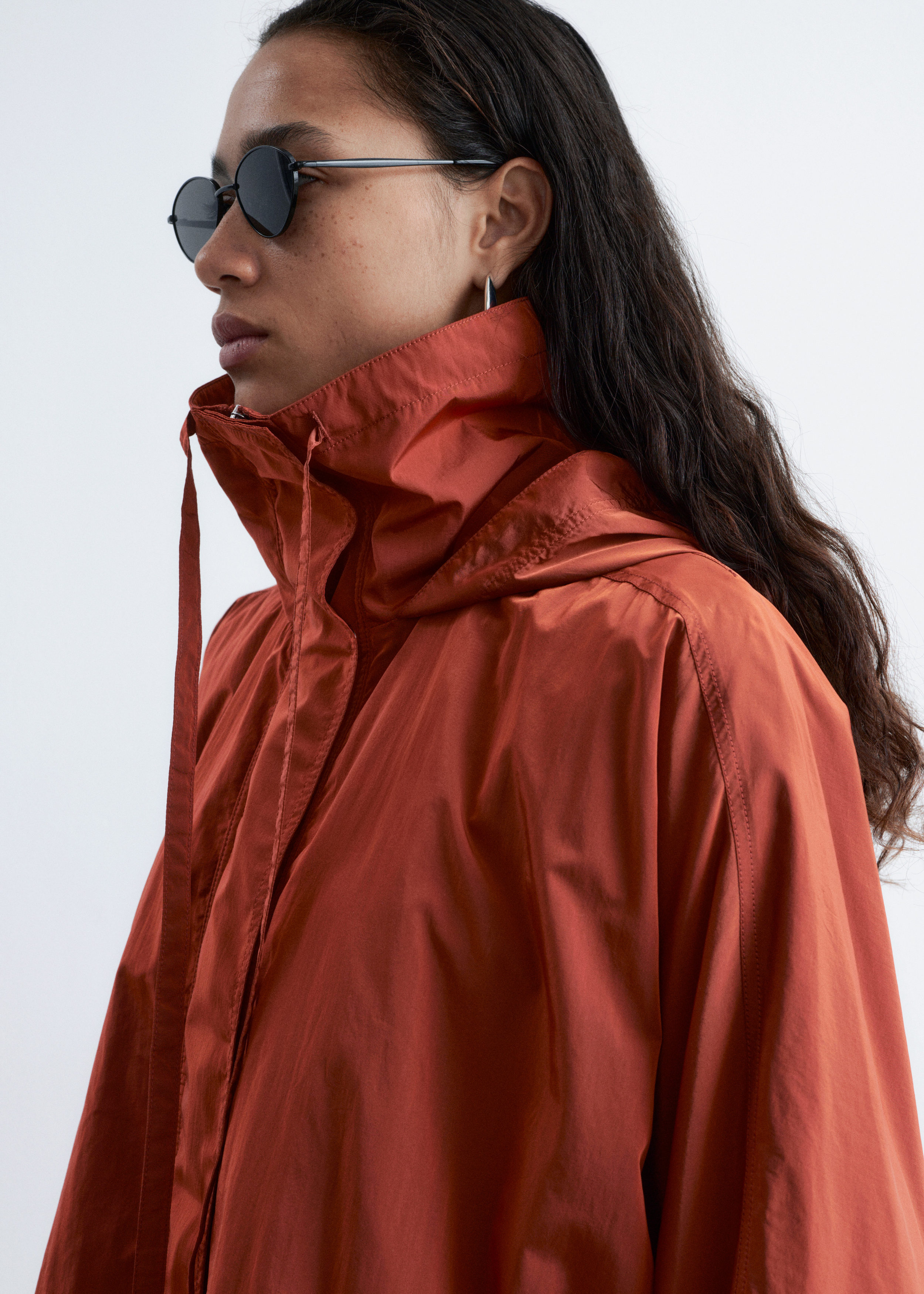 Technical Nylon Hooded Parka - Rust Brown - & Other Stories US