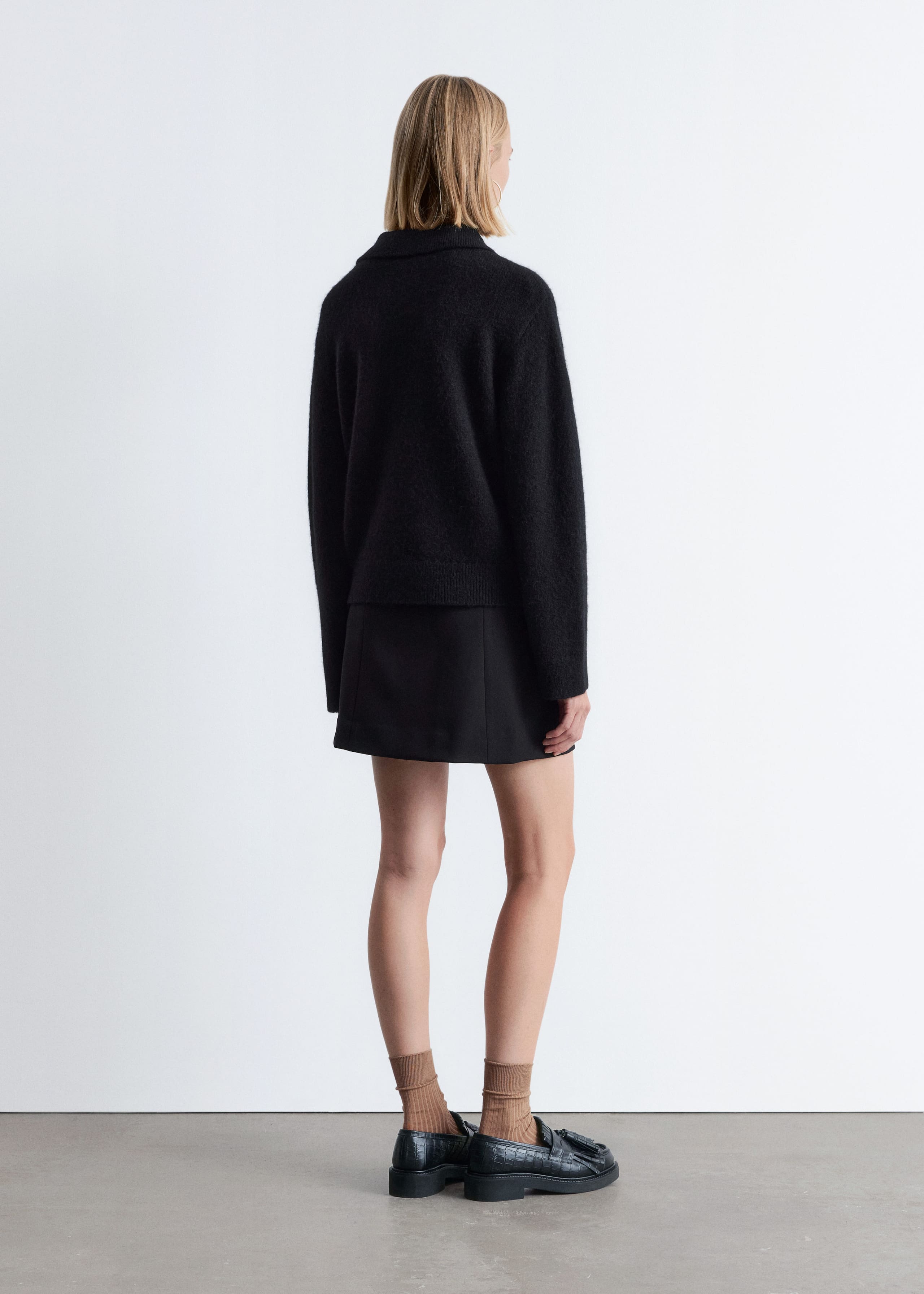 Image of Alpaca-Blend Collared Jumper