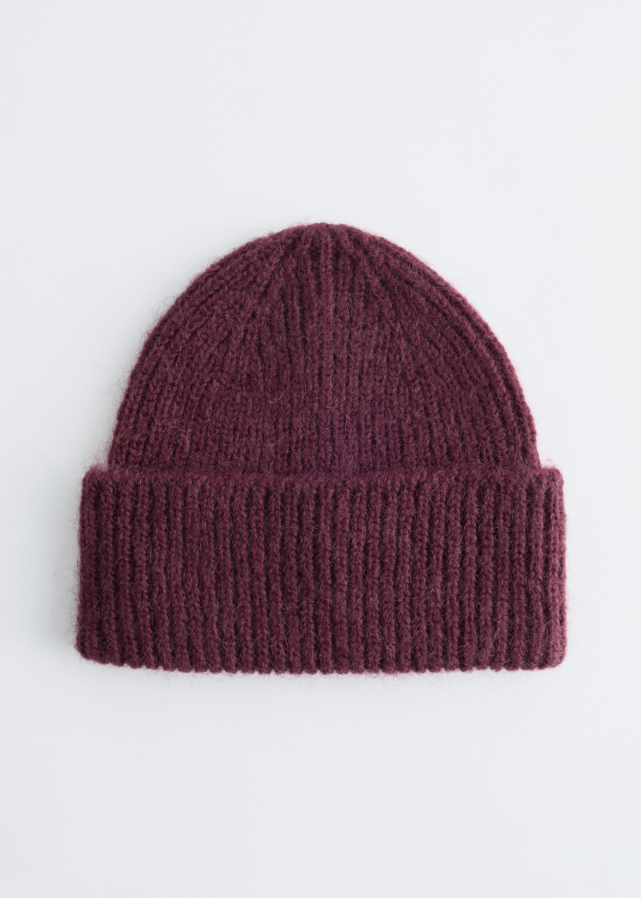 View larger image: Wool Blend Beanie - Burgundy - Ladies | H&M GB 2