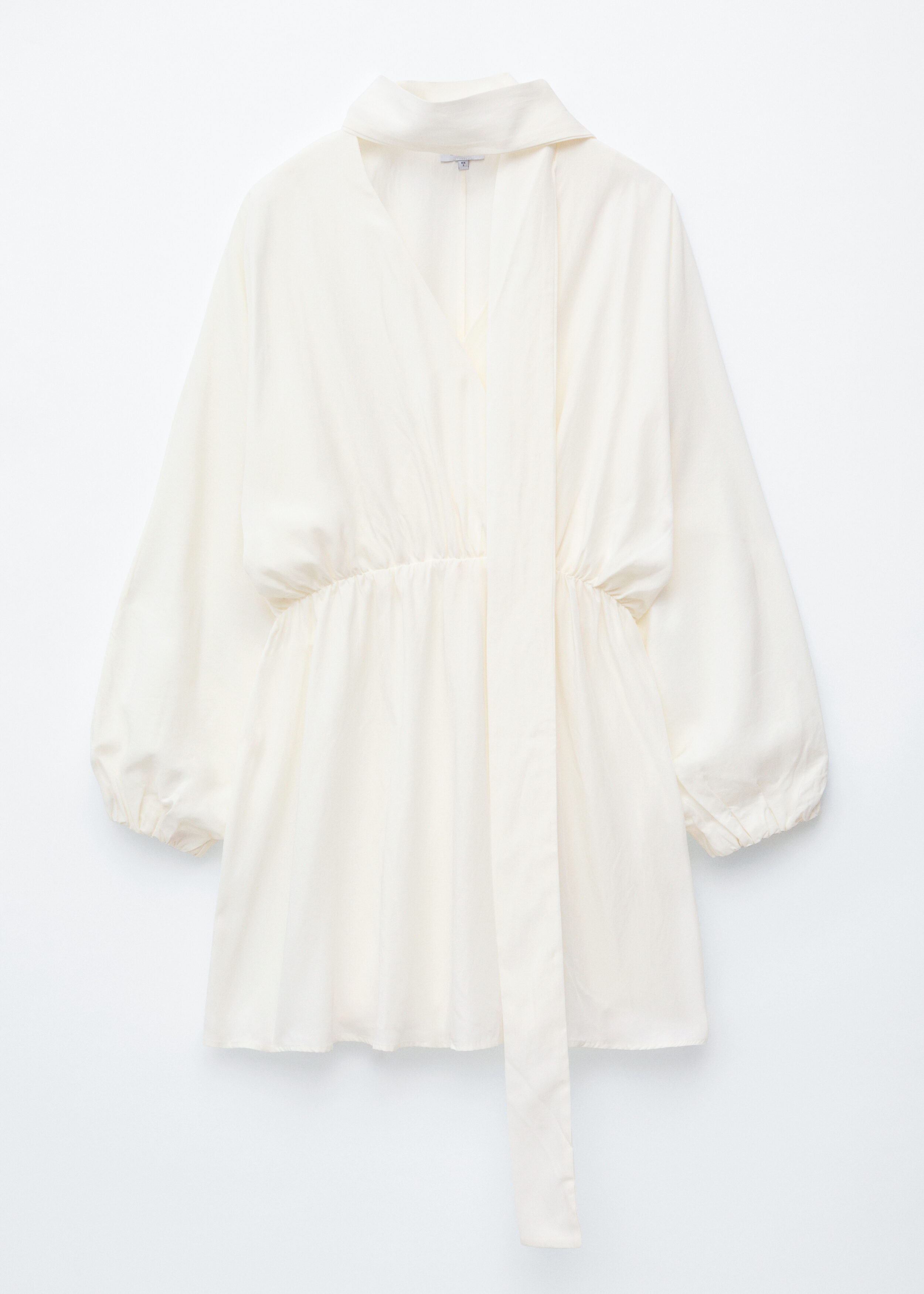 Scarf-Detail Wrap Mini Dress