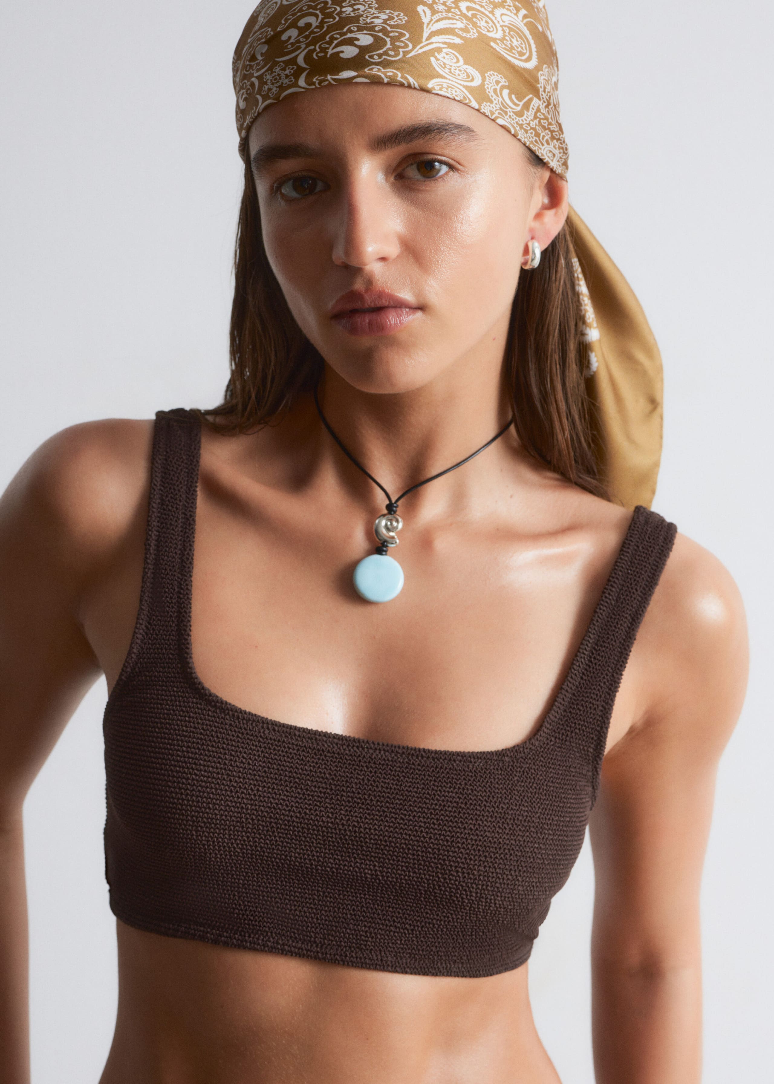 Image of Top de bikini texturizado