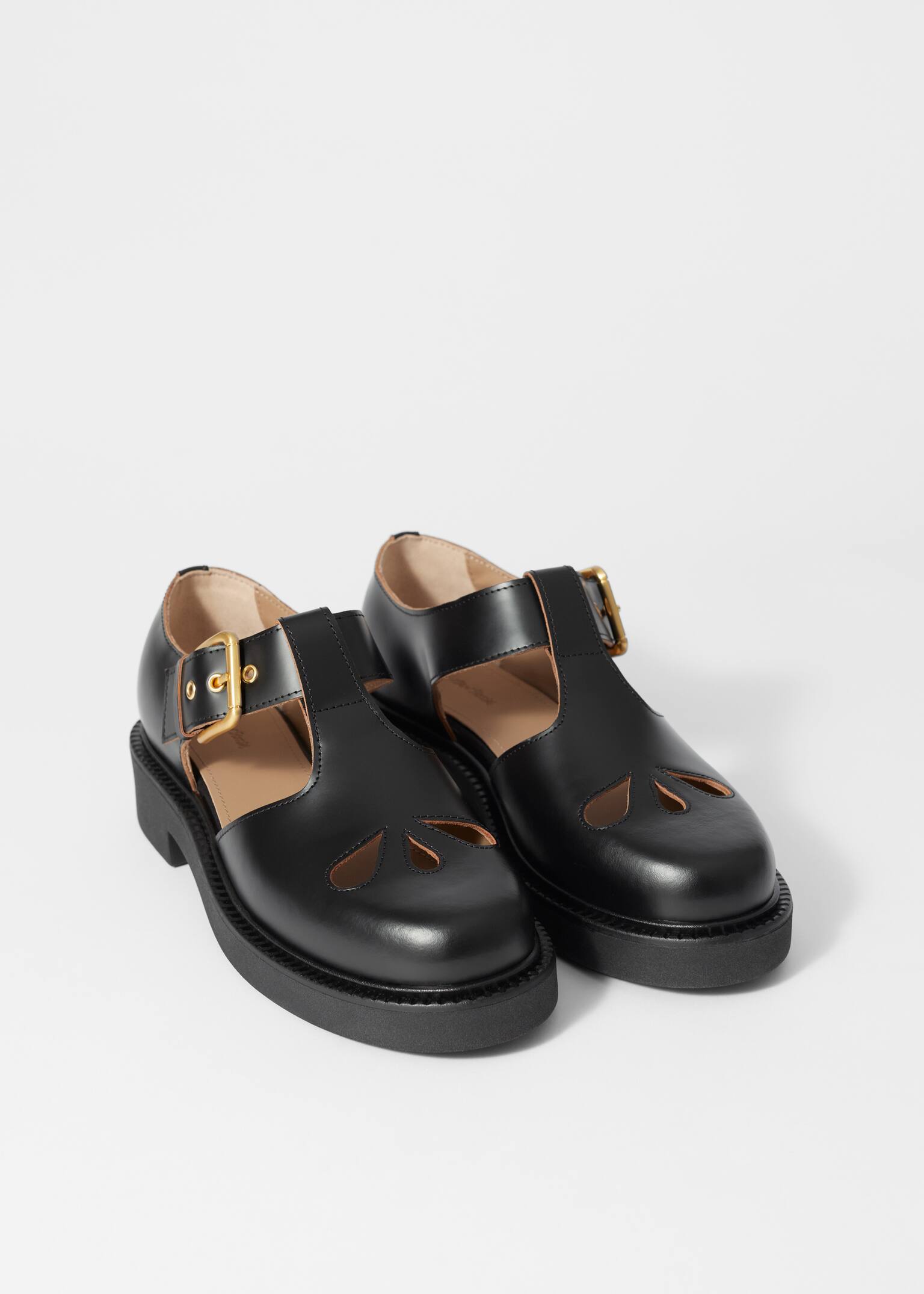 Chaussures style babies compensées - Noir - 3