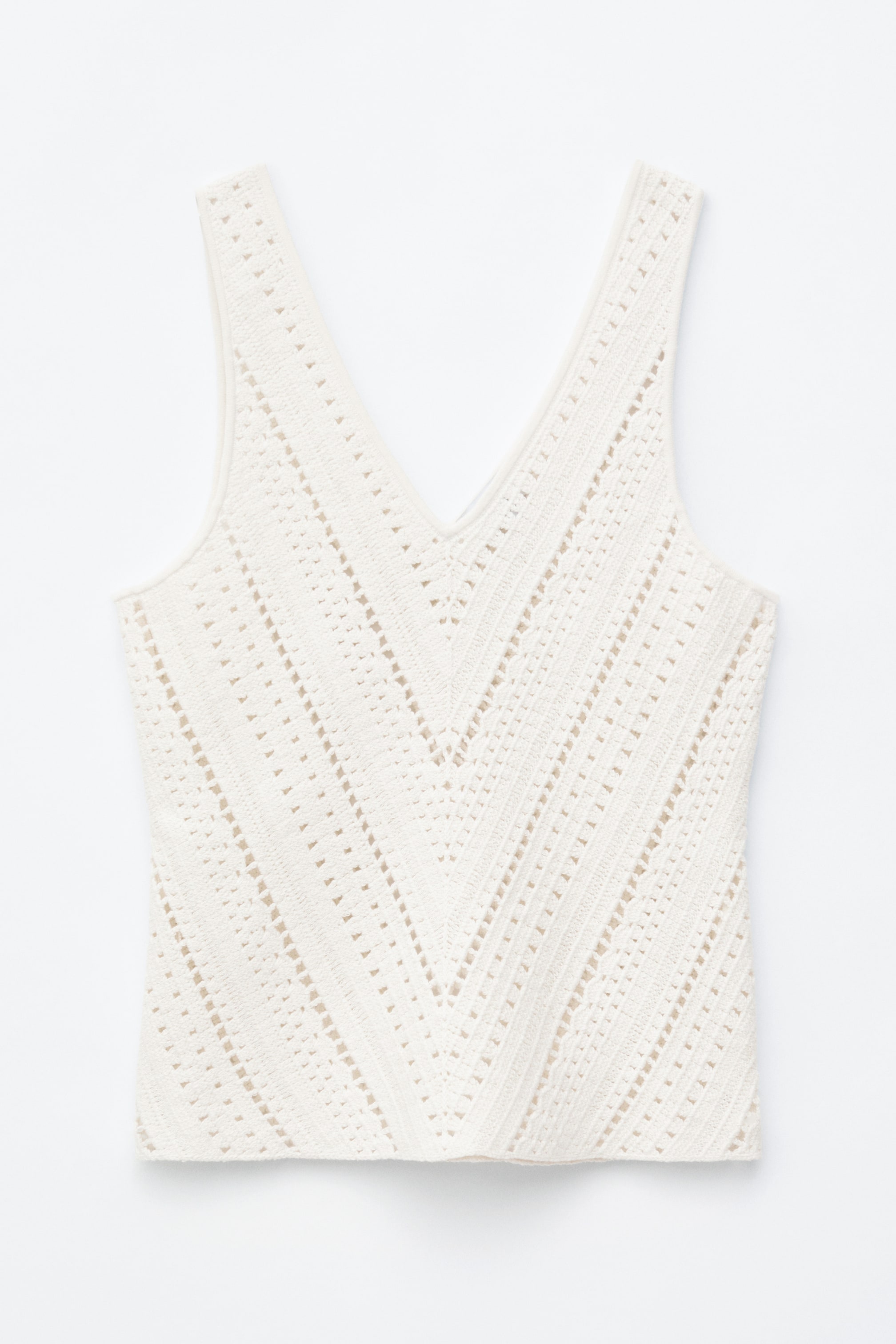 Größeres Bild ansehen: Häkeloberteil mit V-Ausschnitt - Weiß - Ladies | H&M DE 1