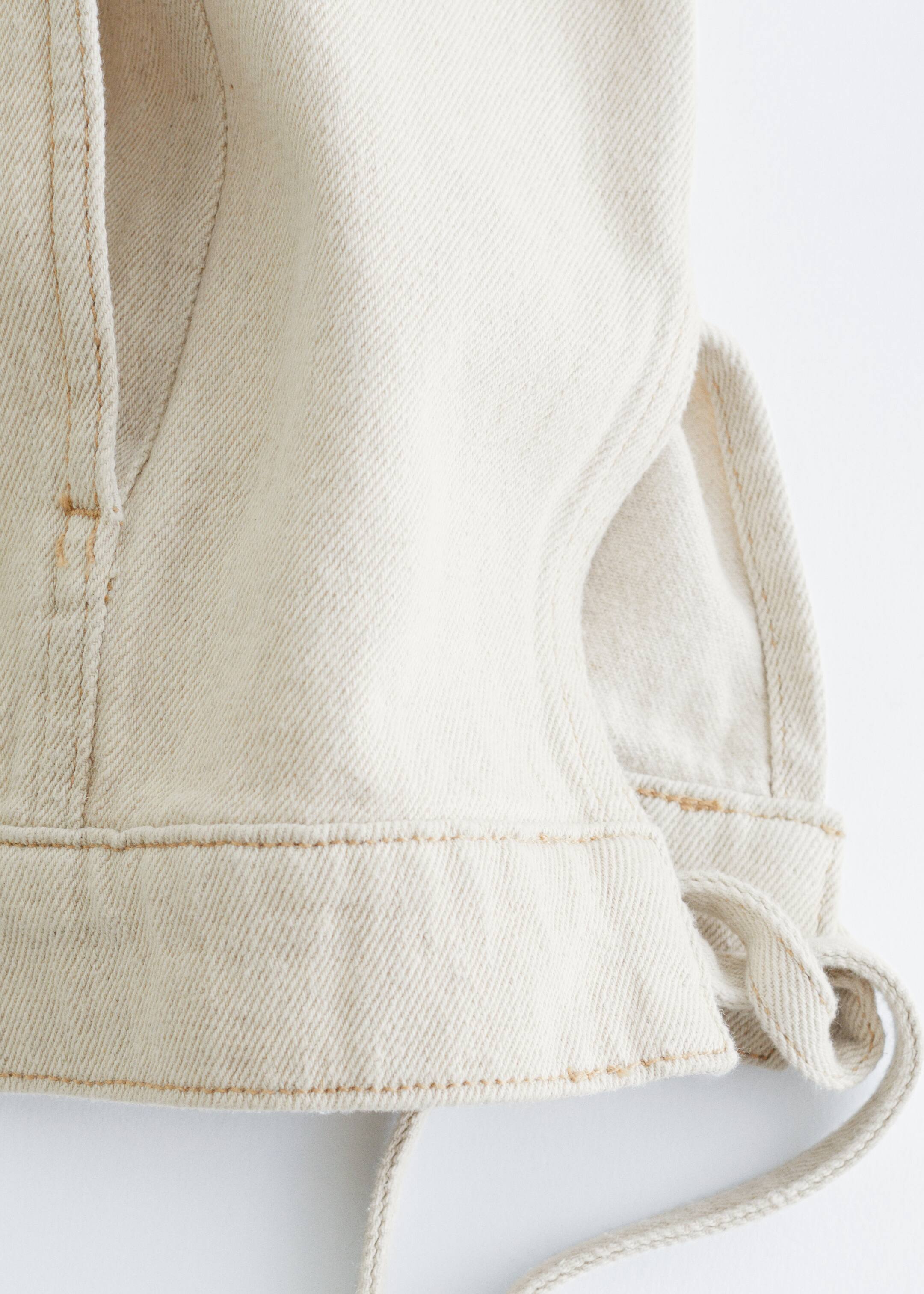 Agrandir l'image: Veste courte en jean avec liens à nouer - Beige - FEMME | H&M FR 9