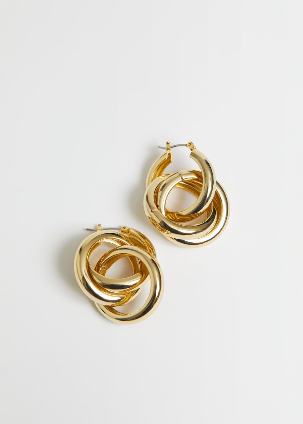 Chunky Loop Triple Hoop Earrings - Gold - Still Life