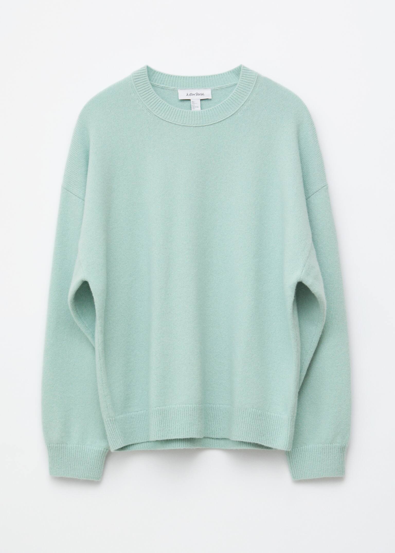 Oversized Wool Jumper - Light Turquoise/Grey Melange/Navy Blue/Red - 2