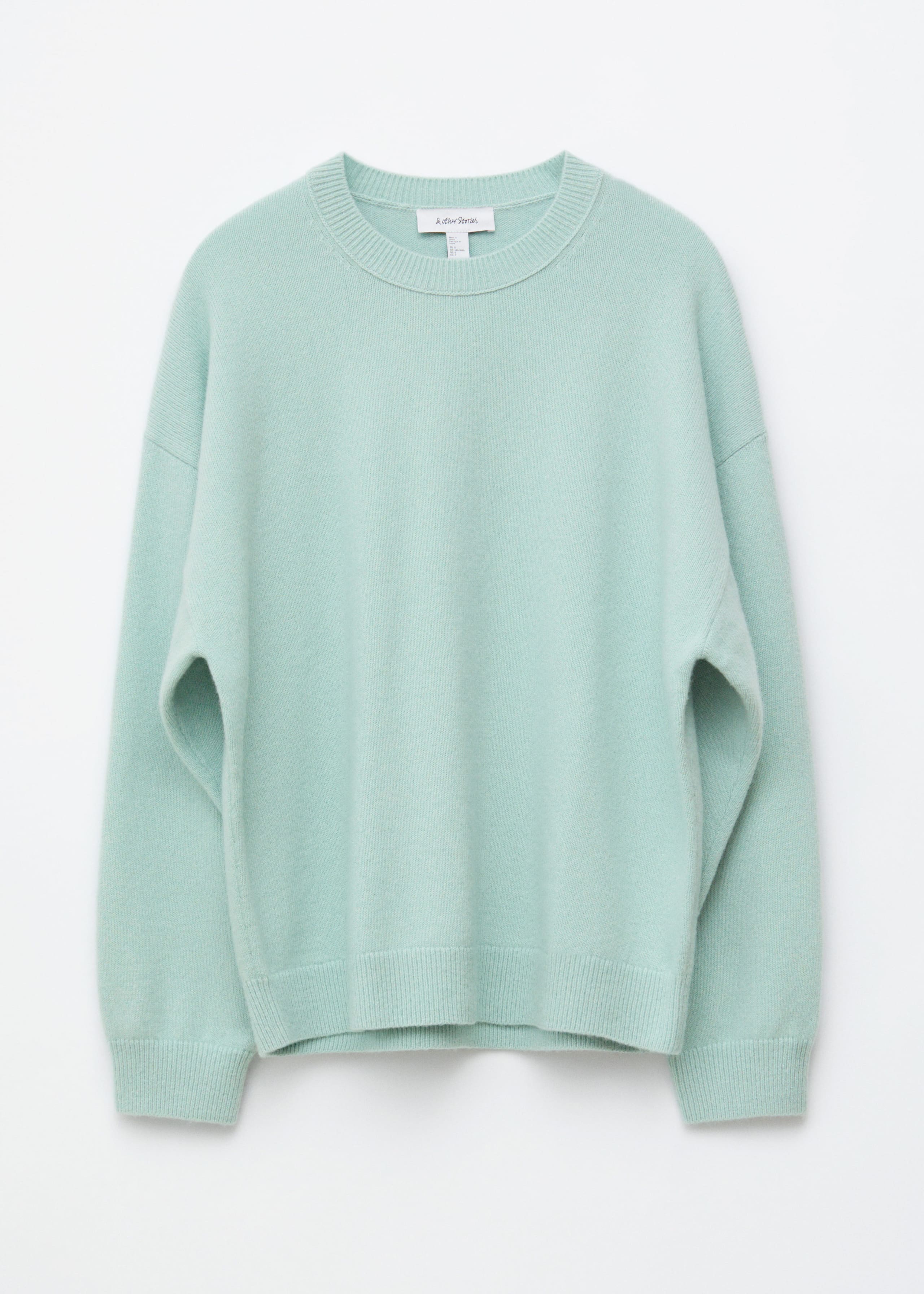 Oversized Wool Jumper - Light Turquoise - Still Life