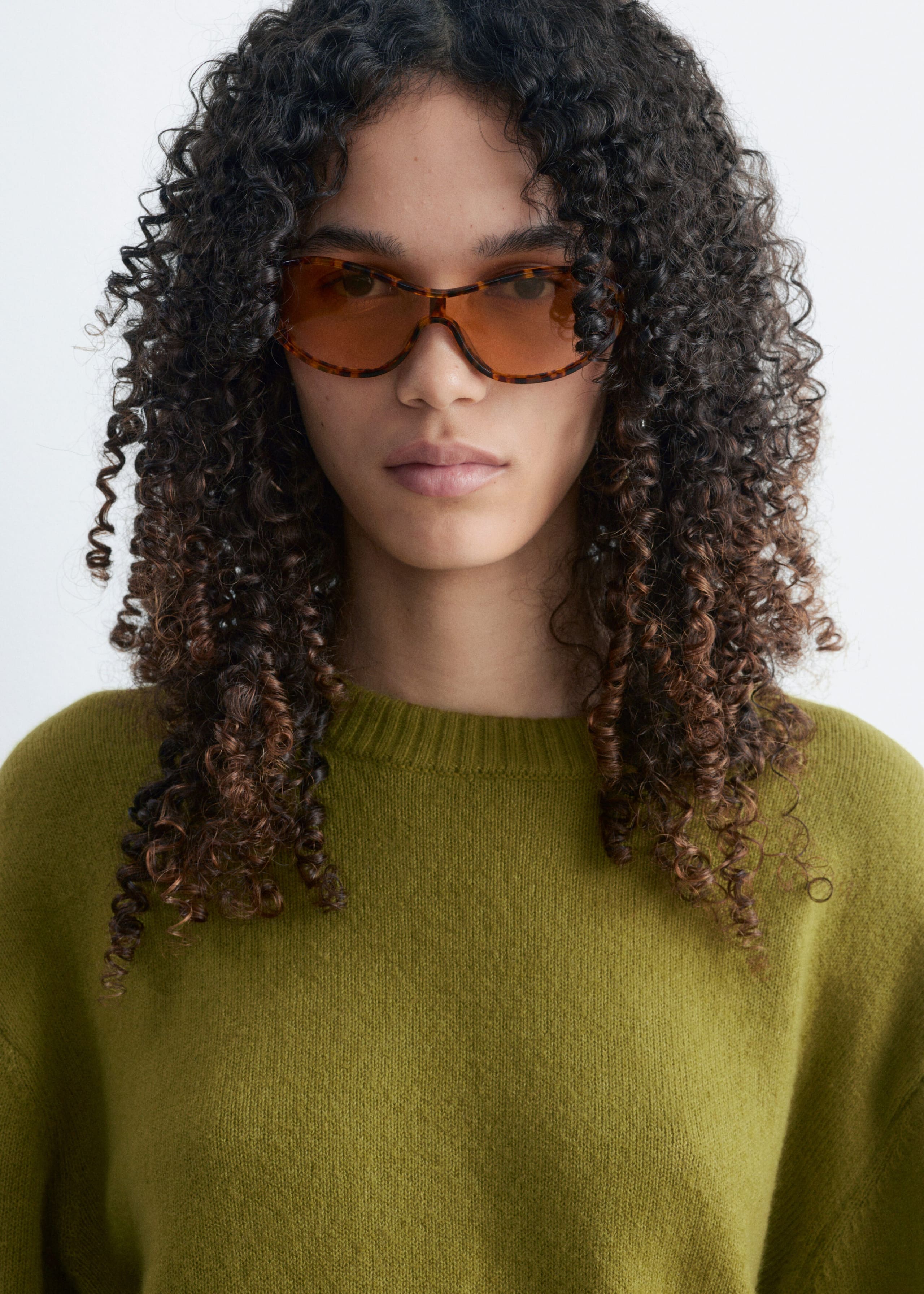 Boxy Knit Jumper - Dark Brown - Lookbook