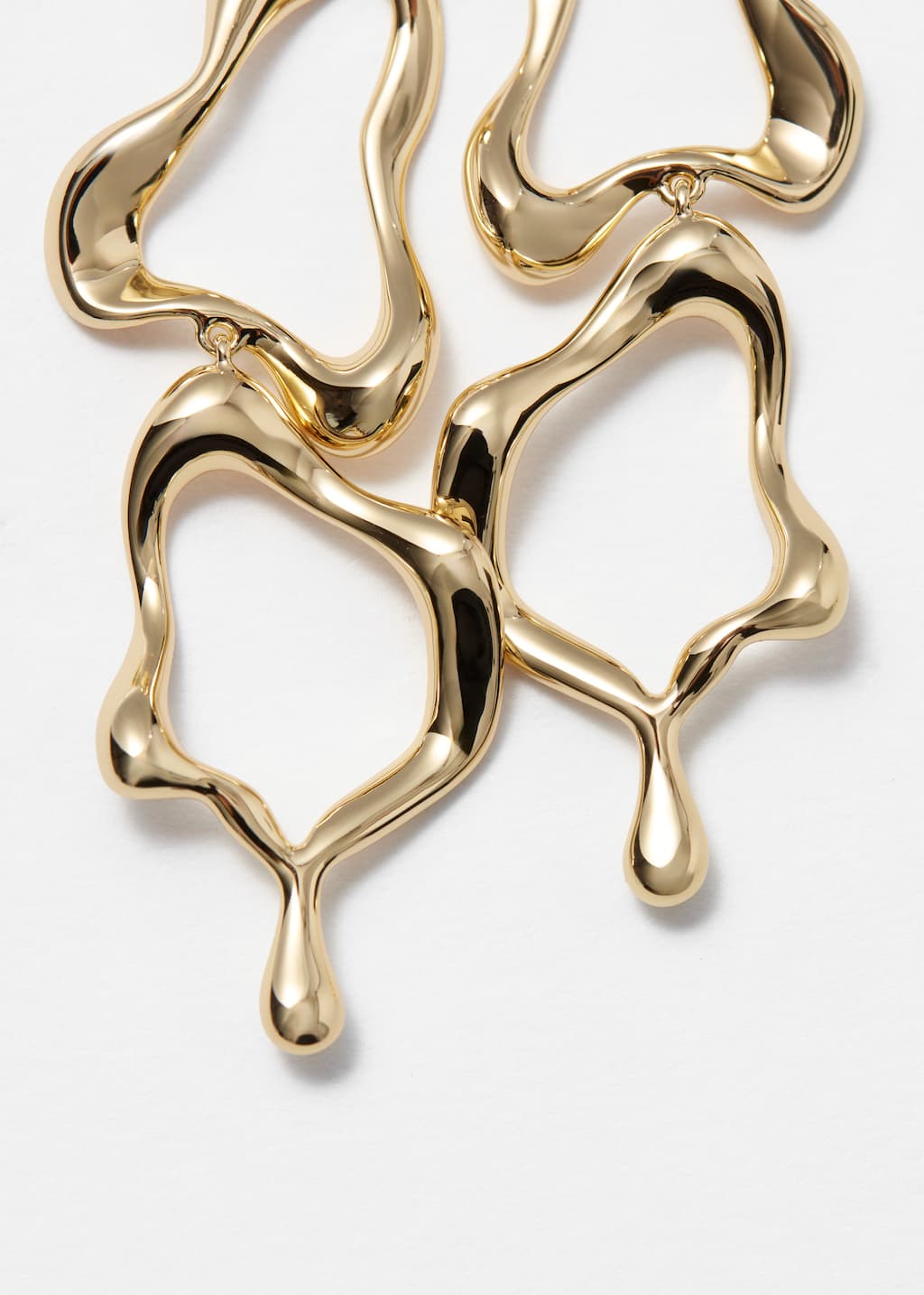 Image of Long Wavy-Ring Earrings