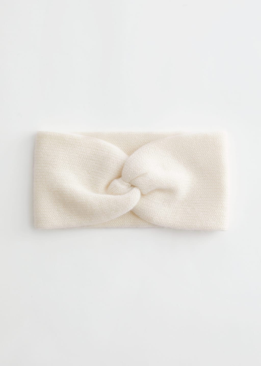 Cashmere Twist Knot Headband - White - Still Life