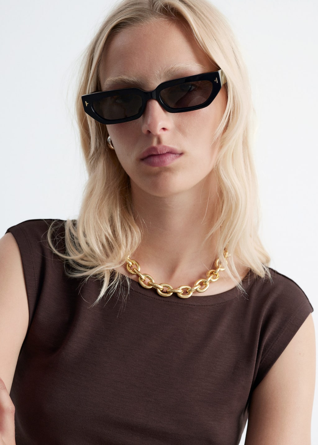Image of Sleeveless Scoop-Neck Top