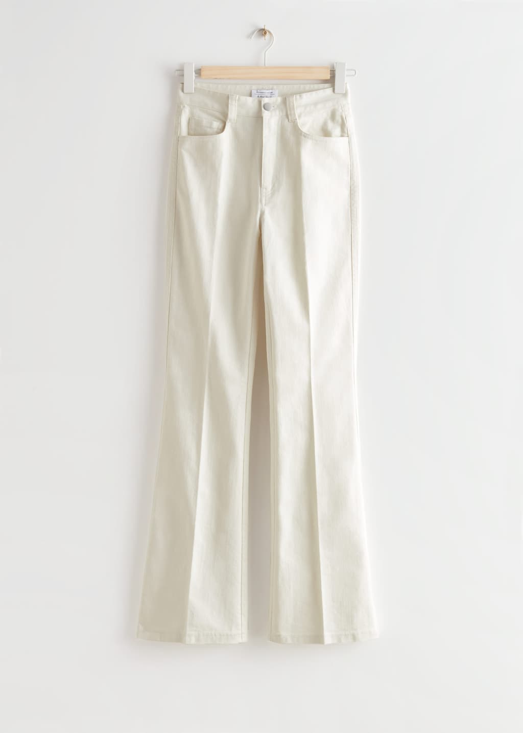 Flared Cotton Trousers - Cream - Still Life