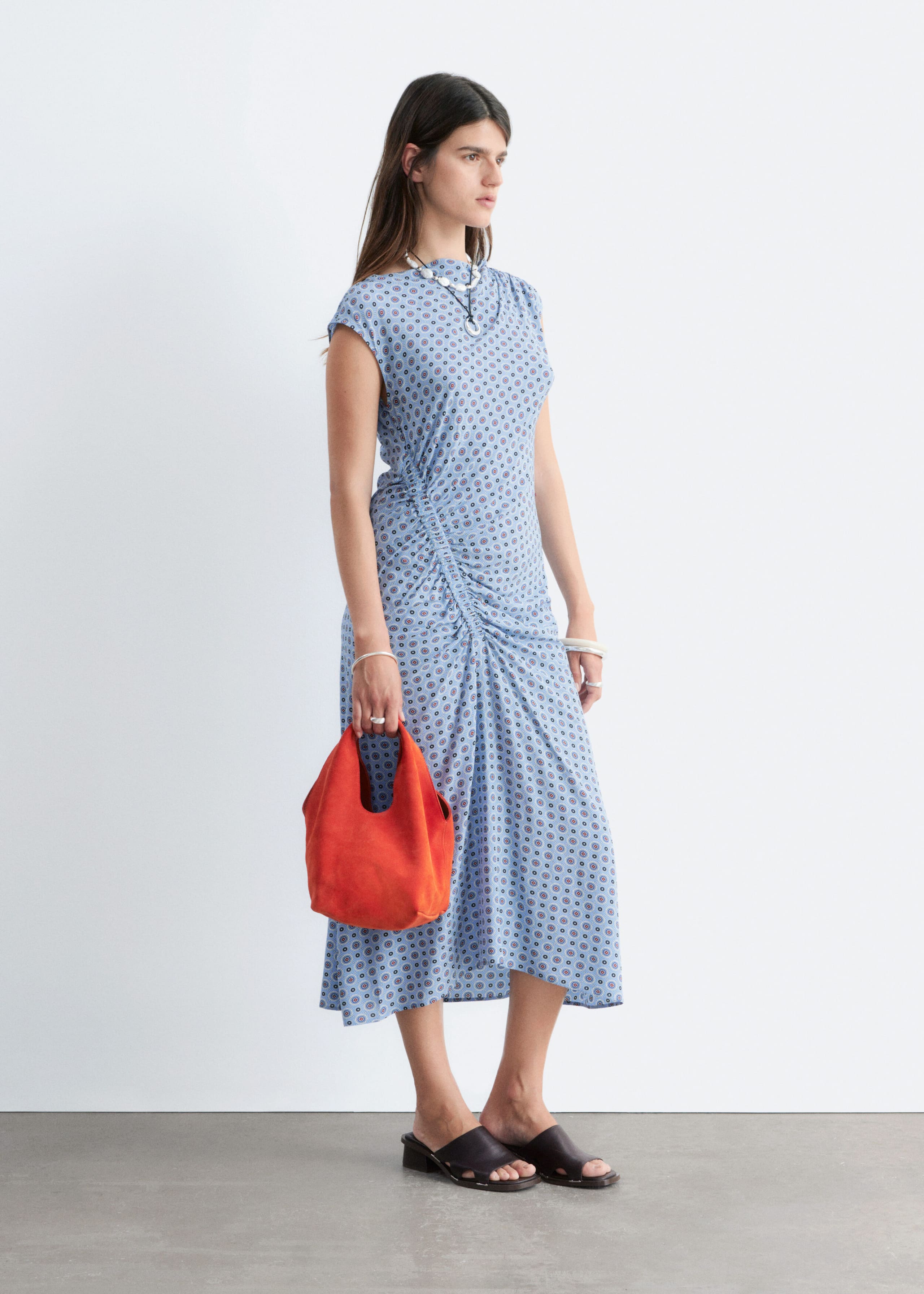 Image of Boat-Neck Midi Dress