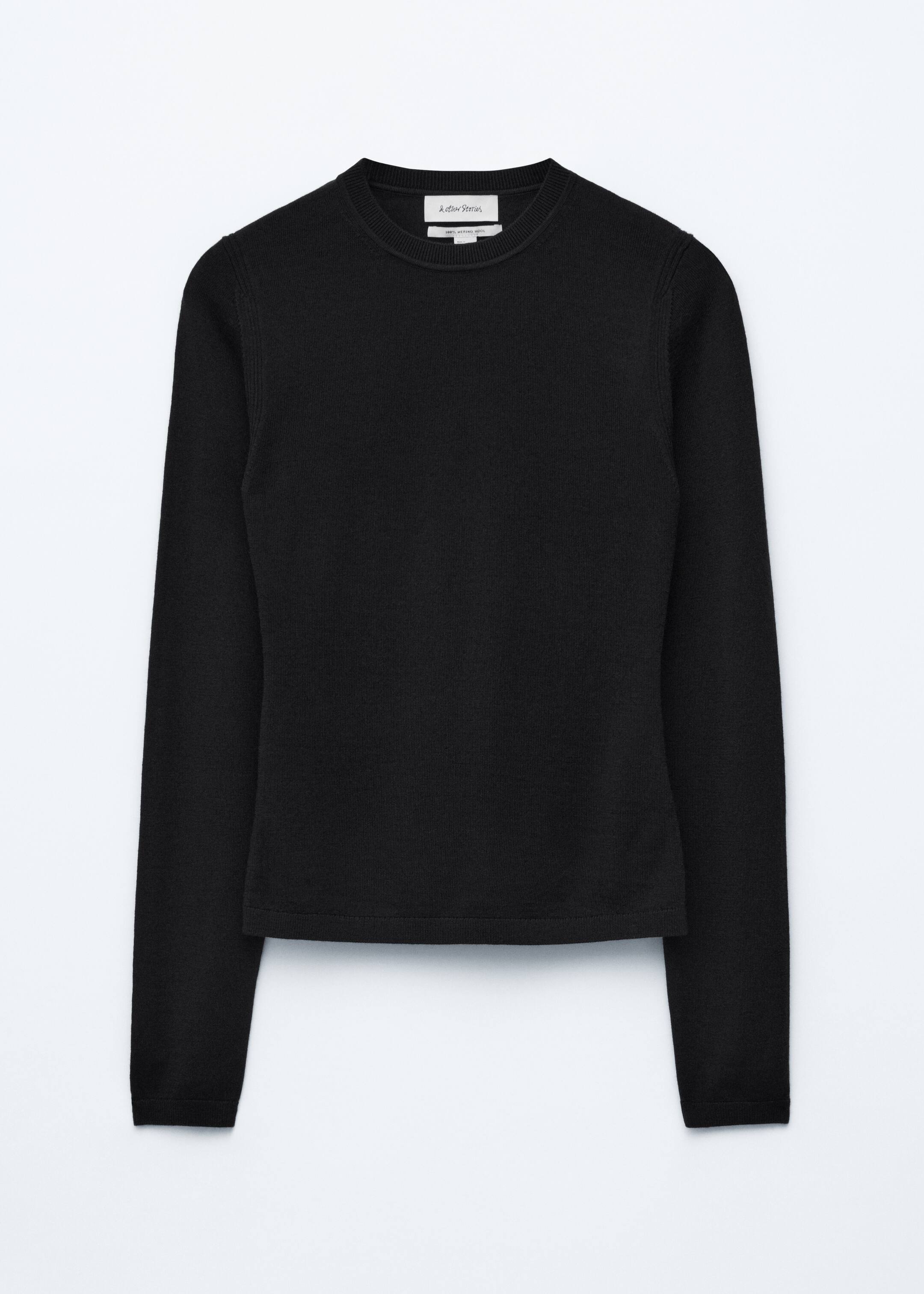 Visualizza immagine più grande: Maglia in lana merino a maniche lunghe - Nero - DONNA | H&M IT 1