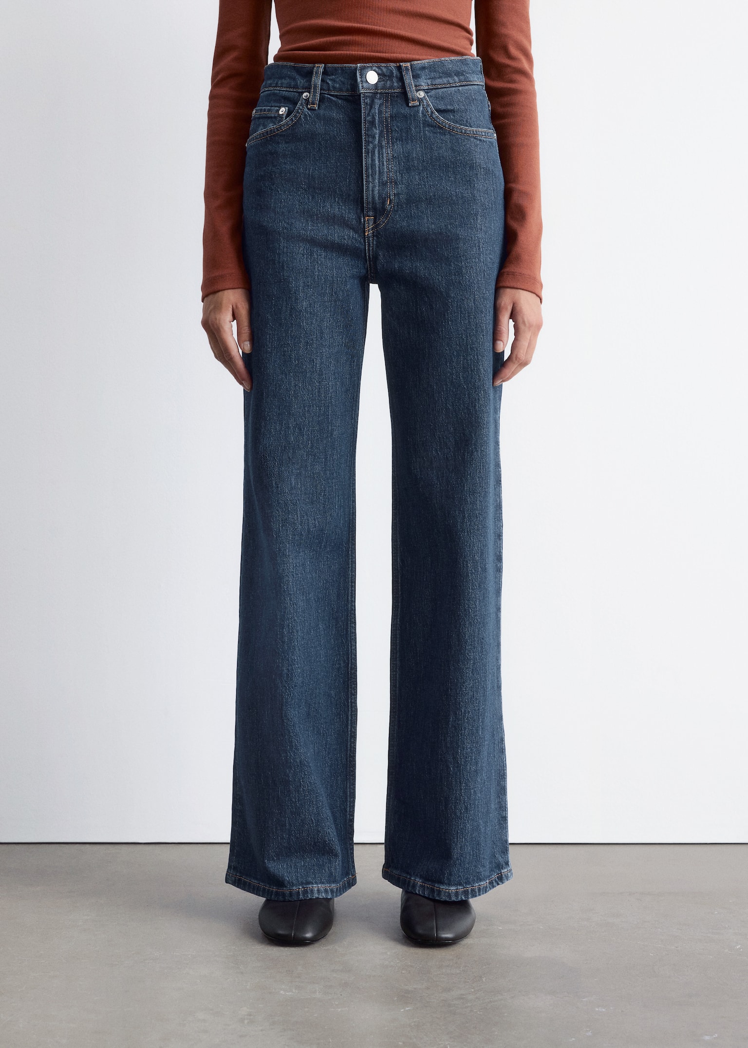 Wide-Leg Jeans - Medium Blue/Dark Red/Dark Blue/Blue/Mid Blue Wash/Light blue/Black - 7