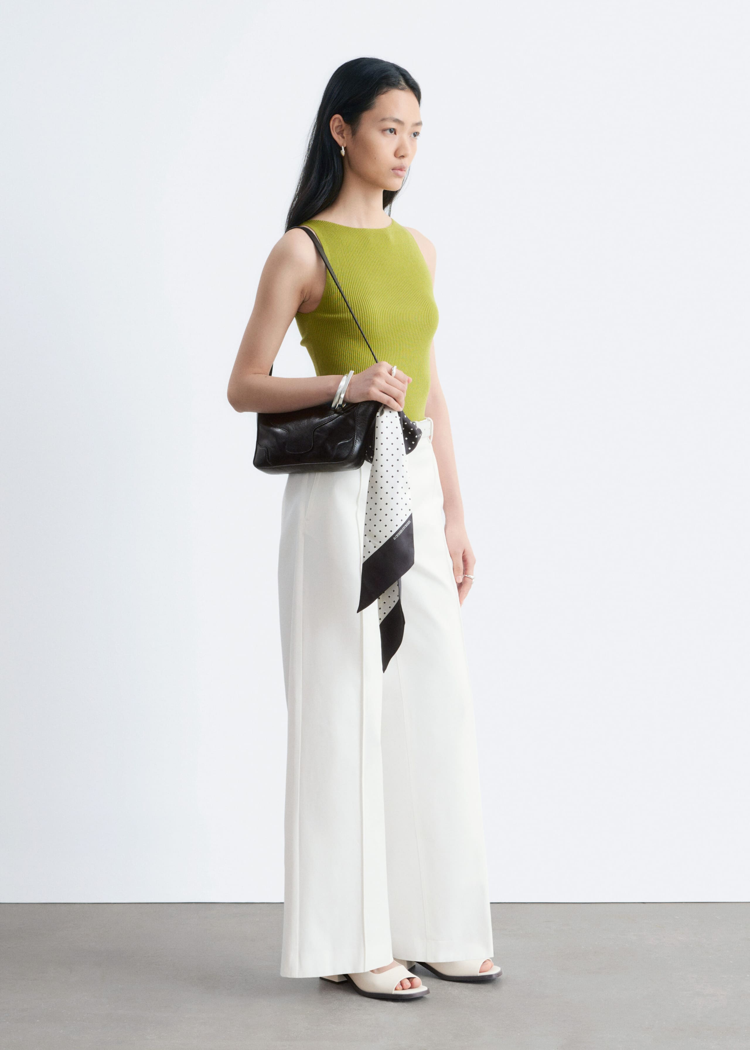 Image of Press-Crease Cotton Trousers