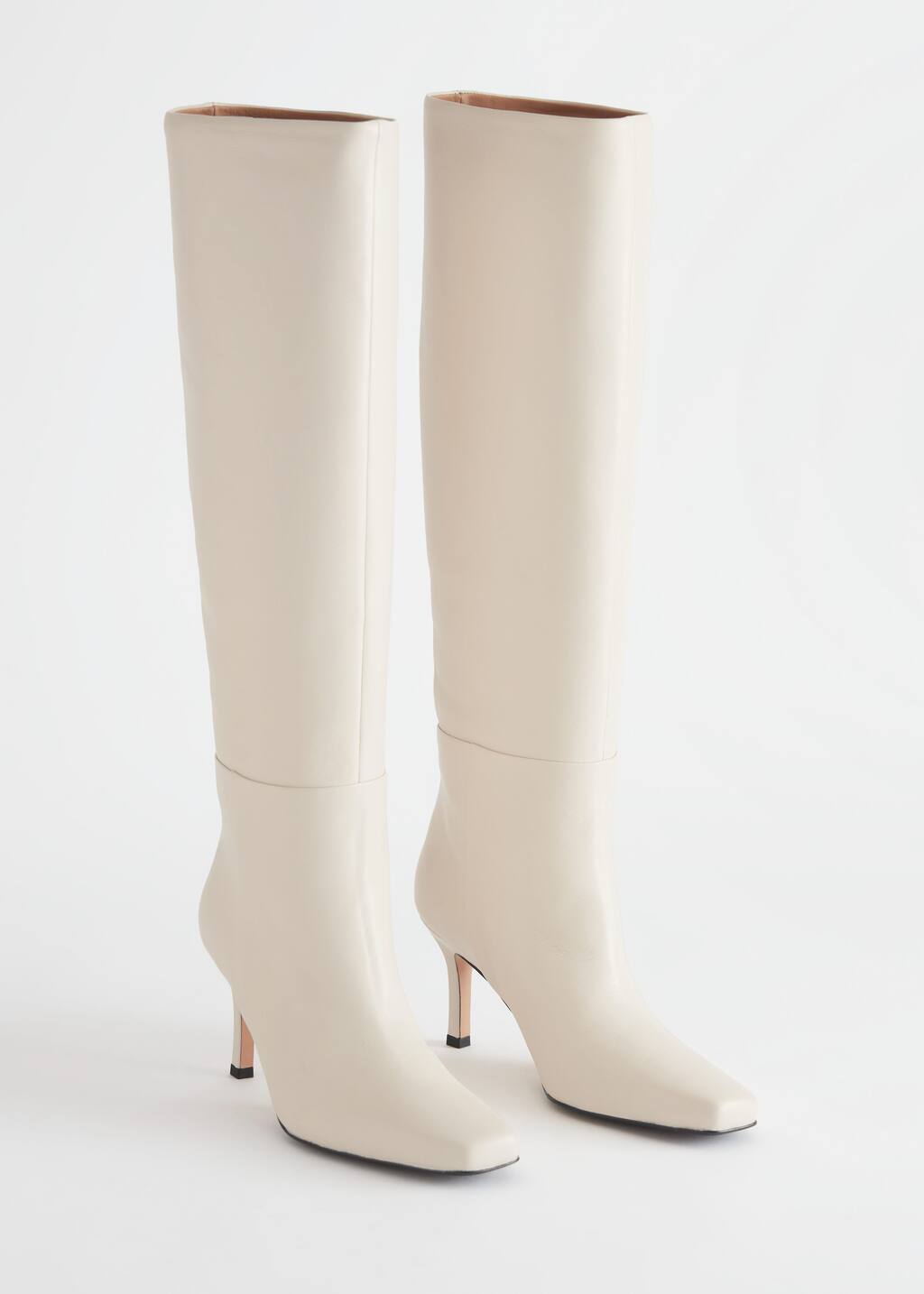 KneeHighLeatherBoots - White - Natura morta