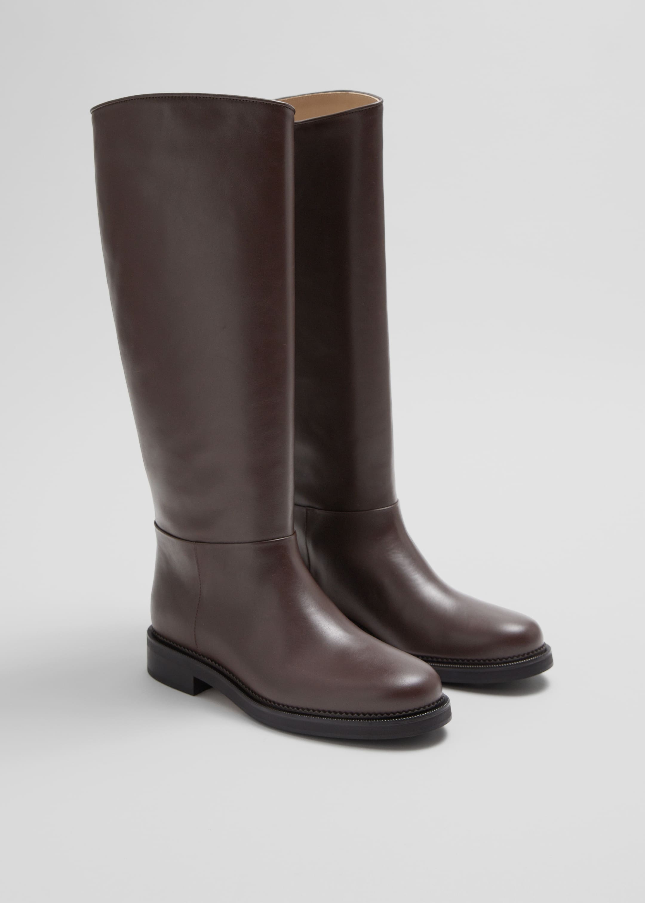 Se større billede: Ridestøvler i læder - Brun - DAME | H&M DK 2